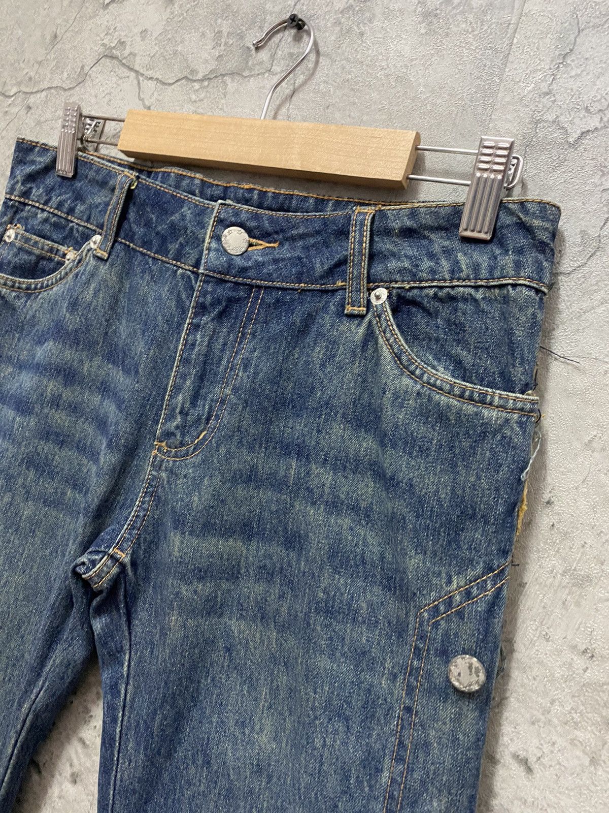 Designer × Japanese Brand × Vintage Jouer Aux Echecs Japan Button Up Flared Denim Vintage Size US 29 - 8 Thumbnail