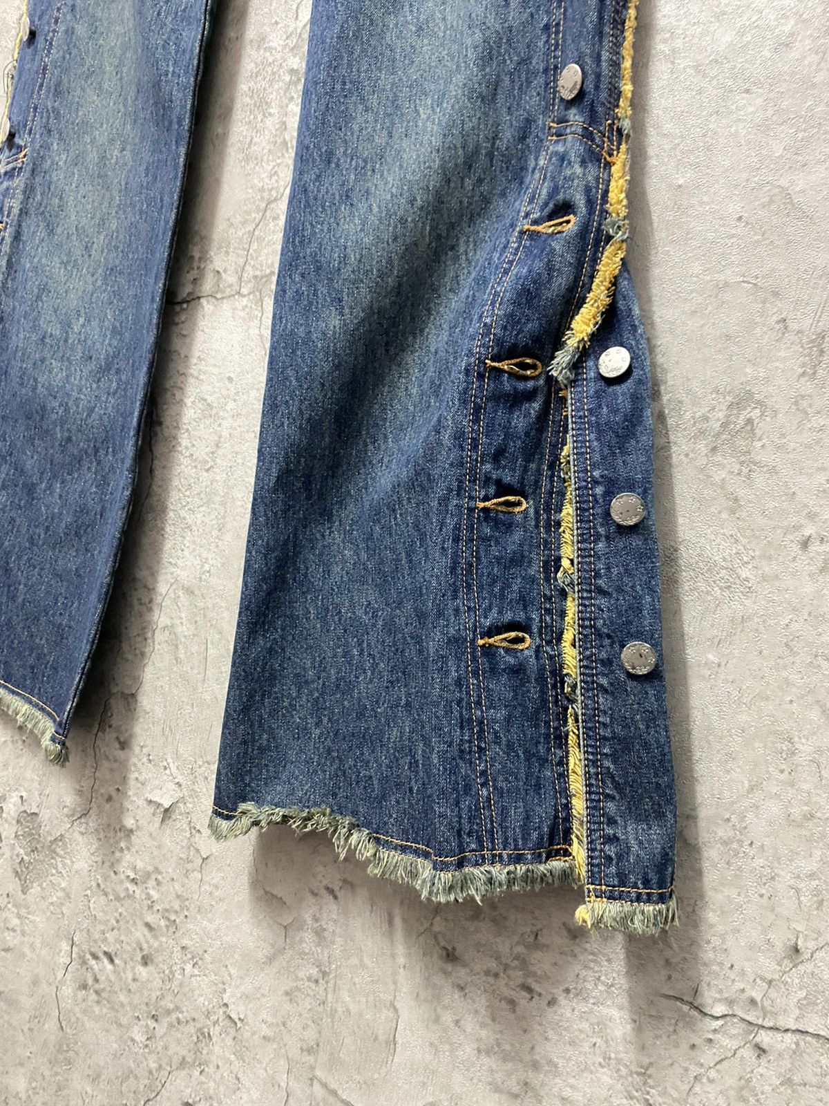 Designer × Japanese Brand × Vintage Jouer Aux Echecs Japan Button Up Flared Denim Vintage Size US 29 - 7 Thumbnail