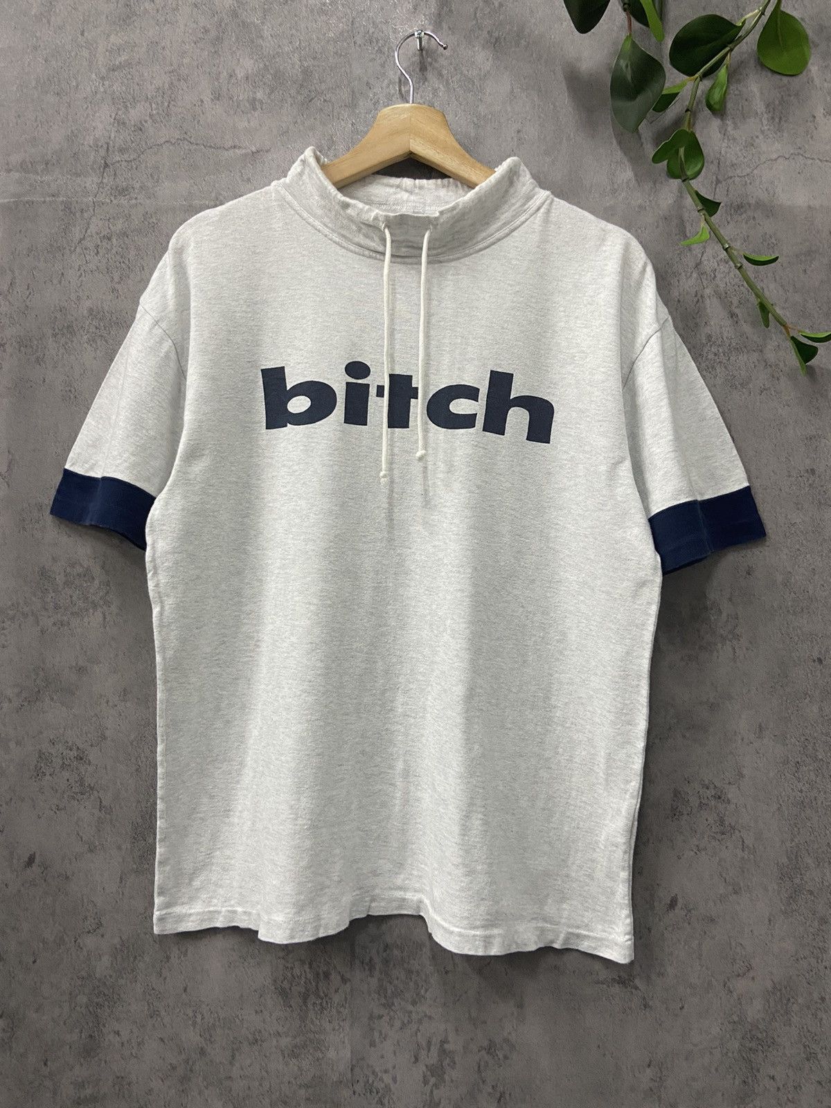 Hook-Ups × Vintage Vintage 90’s Bitch Skateboard Drawstring Tshirt Size US M / EU 48-50 / 2 - 1 Thumbnail