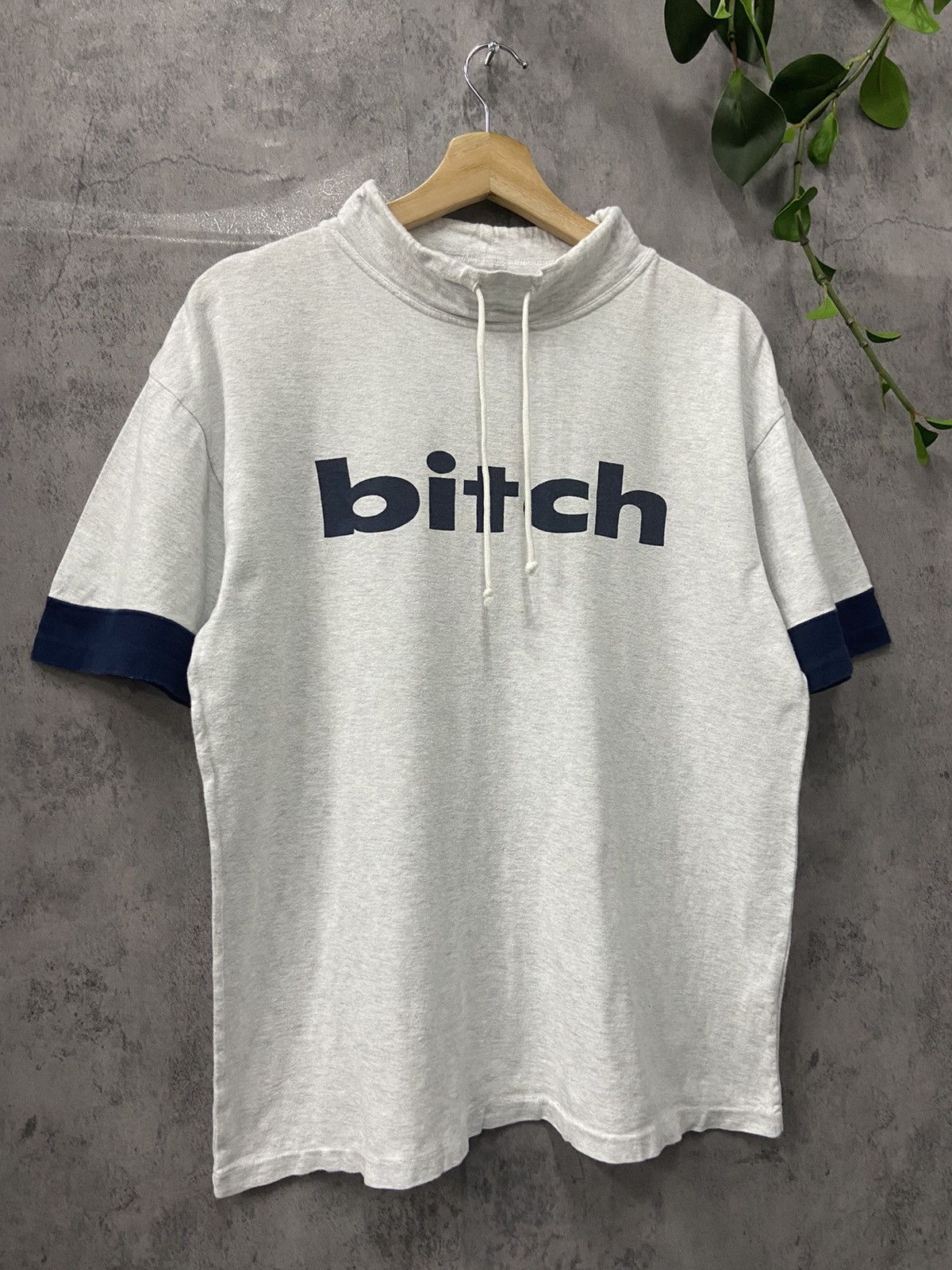 Hook-Ups × Vintage Vintage 90’s Bitch Skateboard Drawstring Tshirt Size US M / EU 48-50 / 2 - 2 Thumbnail