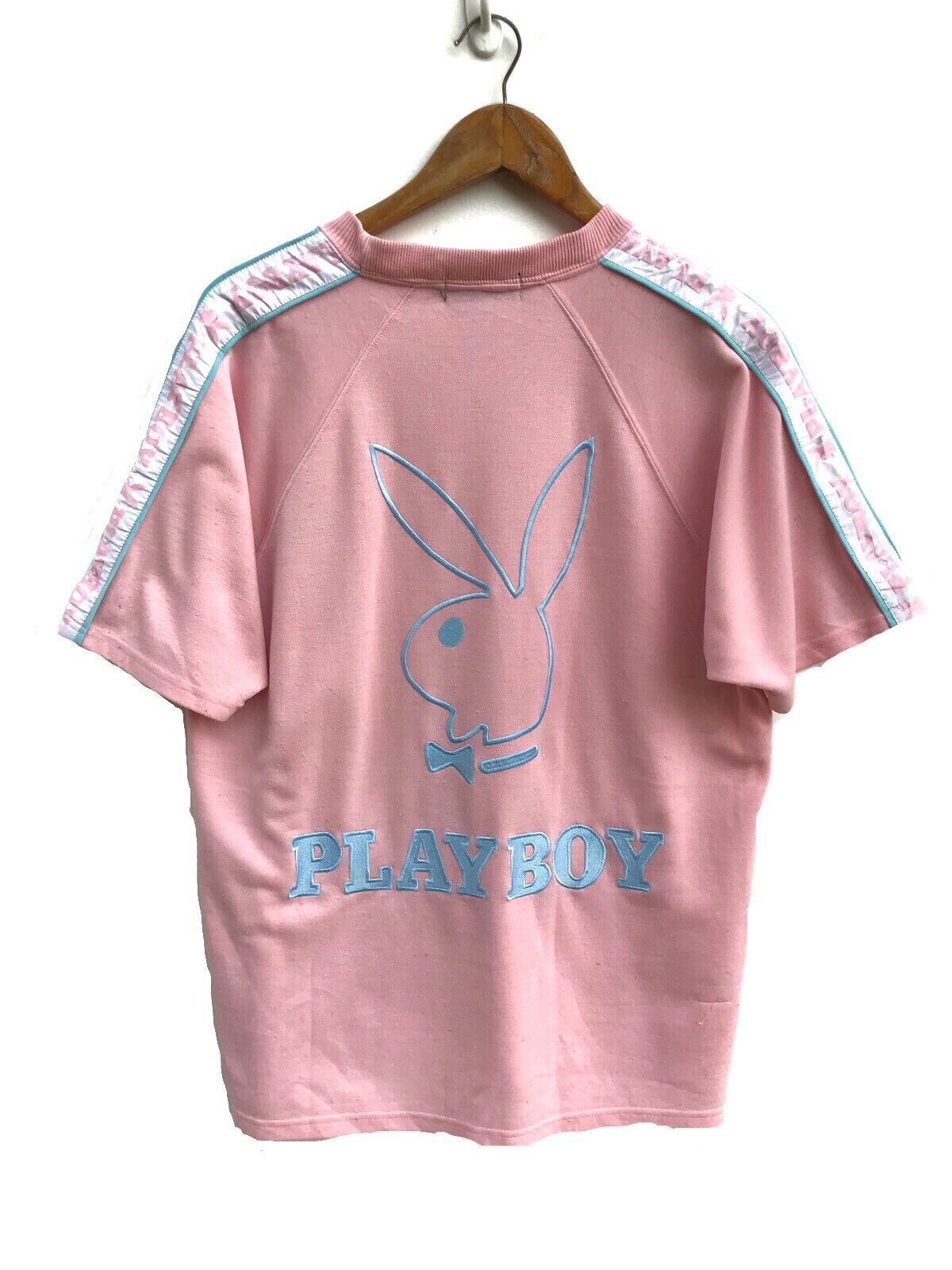 Playboy Vintage Playboy Big Logo SL Side Tape Sweatshirt Tee Size US L / EU 52-54 / 3 - 1 Thumbnail