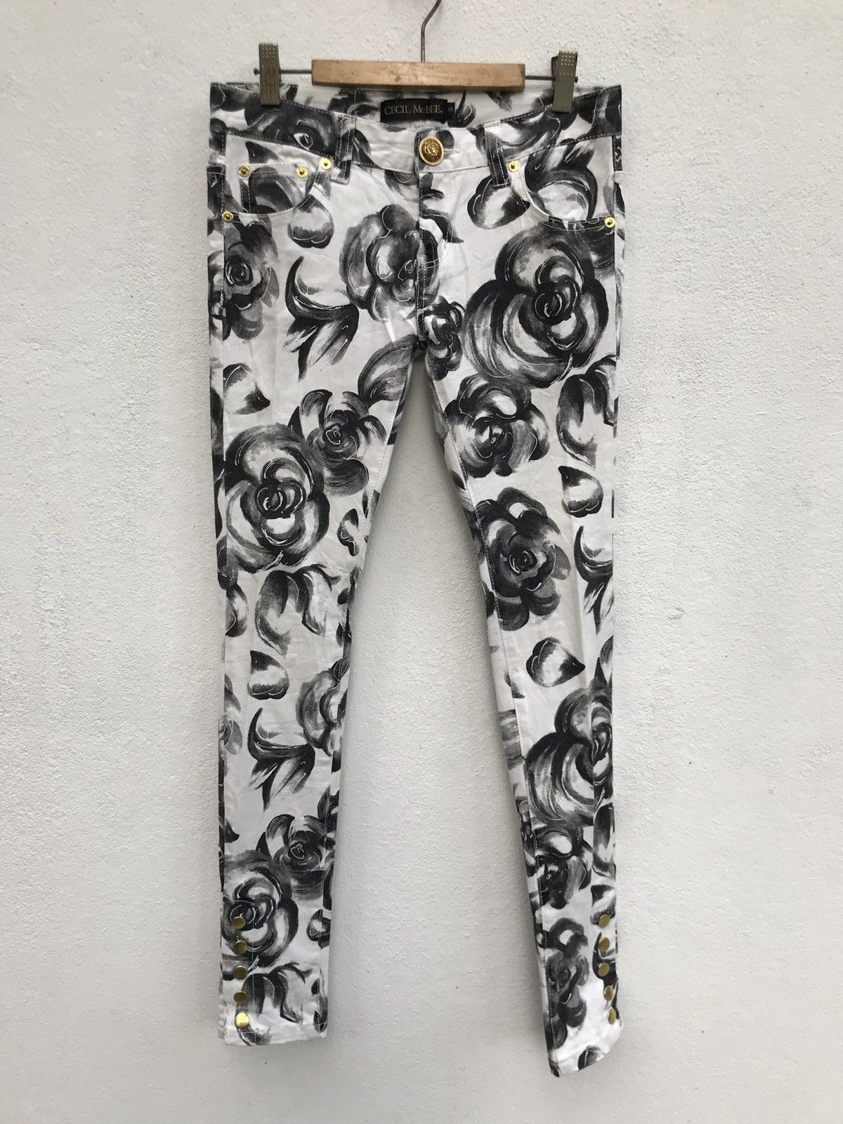 Designer × Japanese Brand Japanese Brand CECIL MCBEE Skinny Fit Fullprinted Size US 28 / EU 44 - 2 Thumbnail