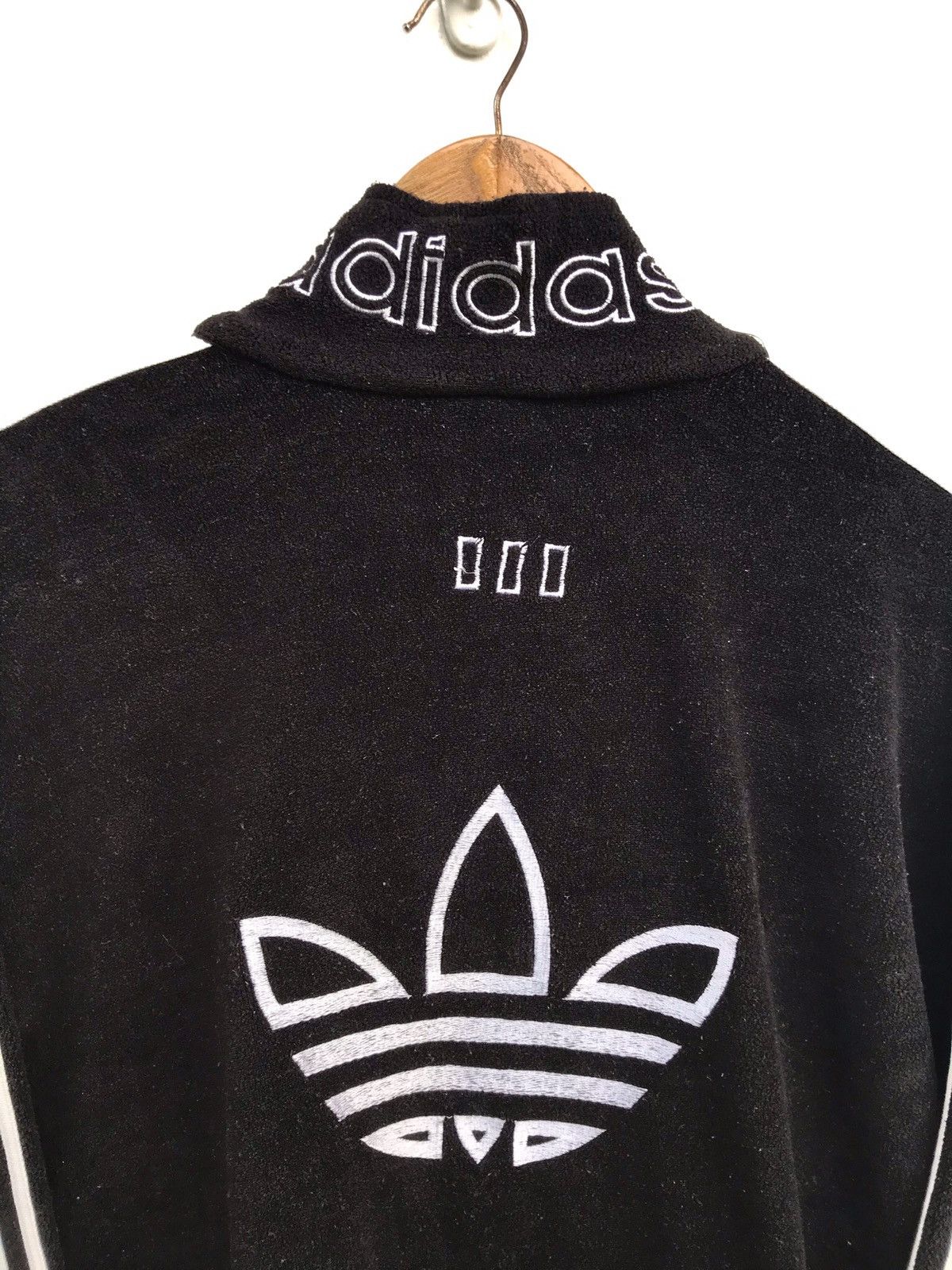 Adidas Vintage 90s Adidas Fleece Big Logo Zipper jacket Size US L / EU 52-54 / 3 - 4 Thumbnail