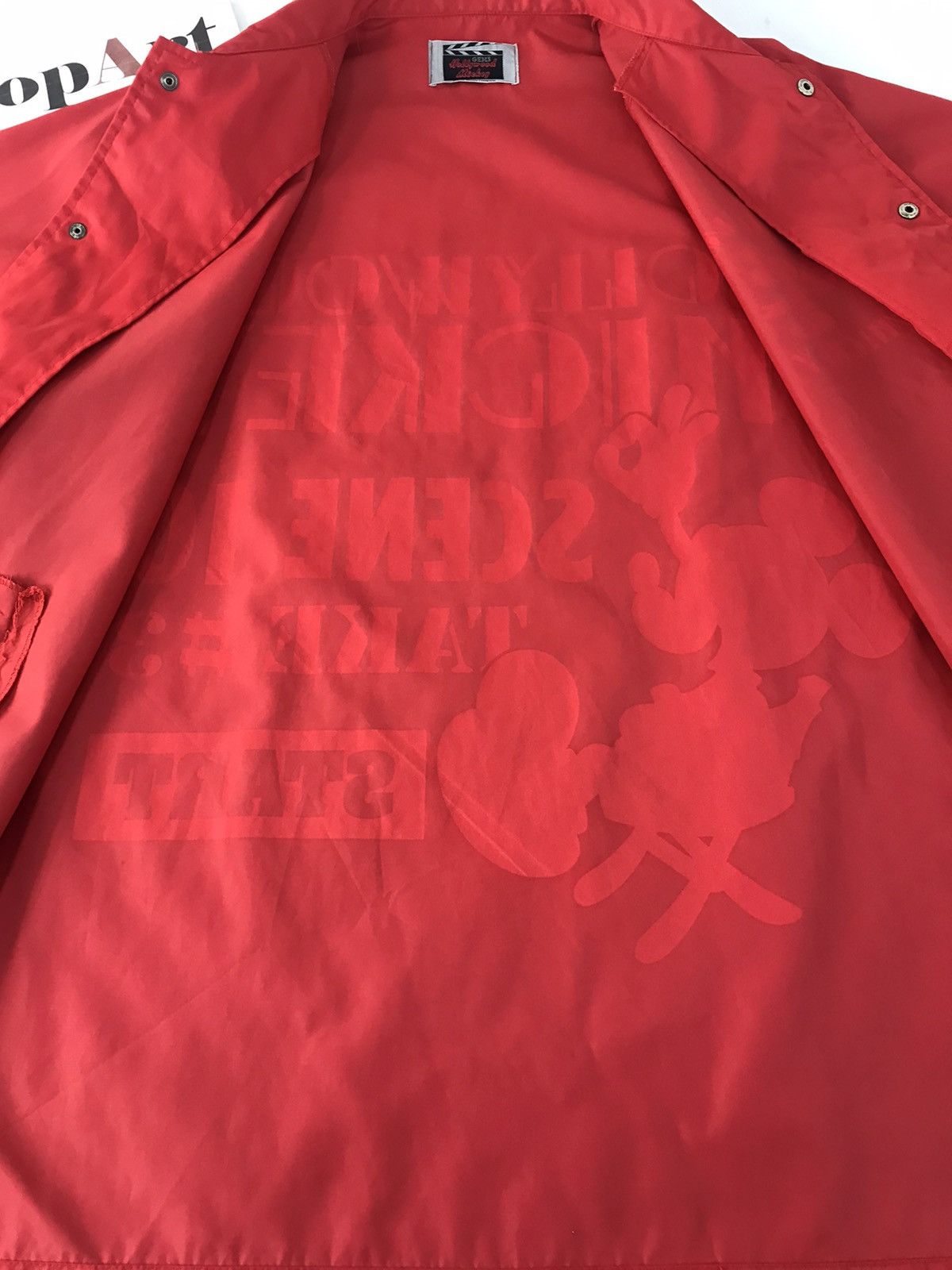 Mickey Mouse × Vintage Vtg Jacket Hollywood Mickey Big Logo Back Side Snap Button Size US XL / EU 56 / 4 - 6 Thumbnail