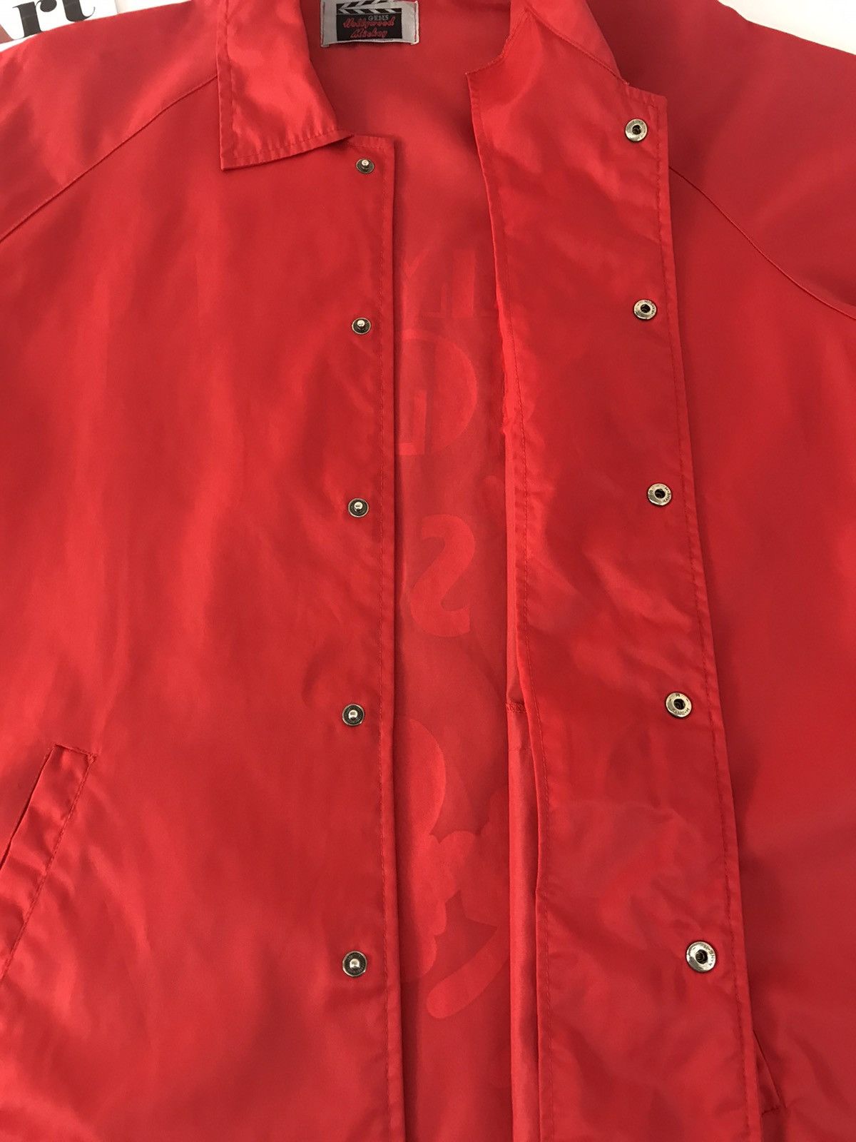 Mickey Mouse × Vintage Vtg Jacket Hollywood Mickey Big Logo Back Side Snap Button Size US XL / EU 56 / 4 - 5 Thumbnail