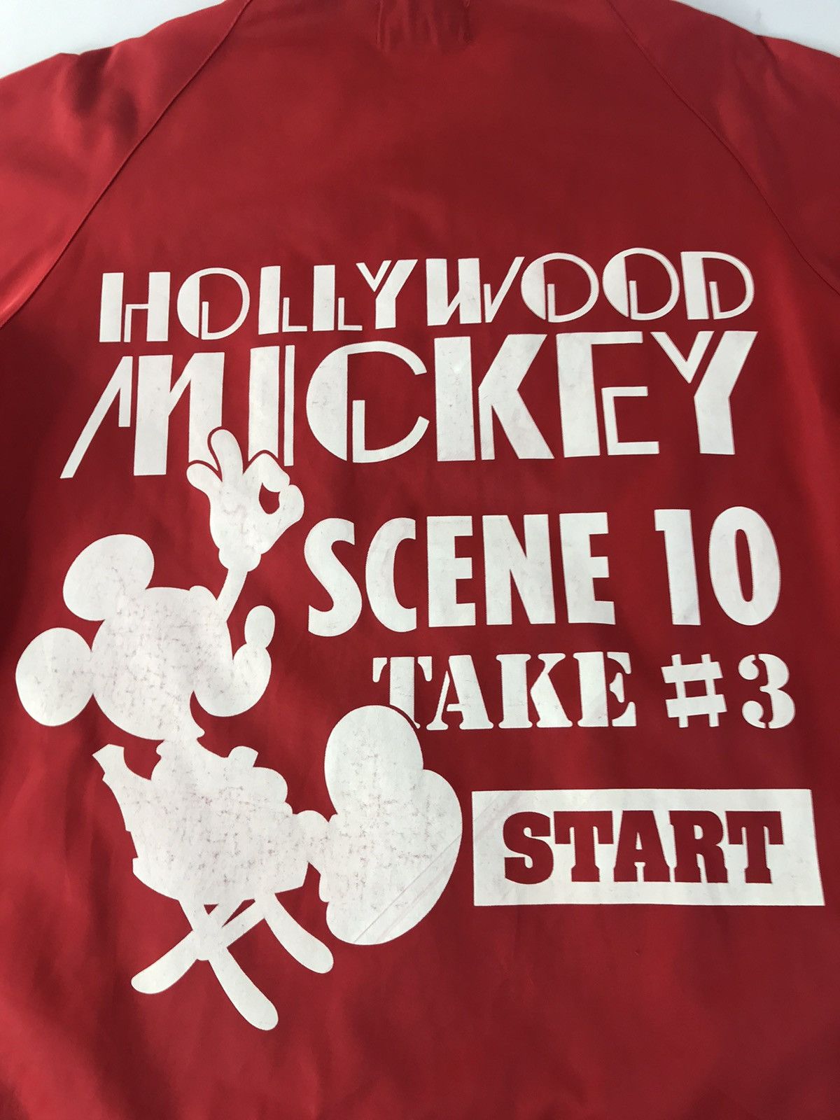 Mickey Mouse × Vintage Vtg Jacket Hollywood Mickey Big Logo Back Side Snap Button Size US XL / EU 56 / 4 - 9 Thumbnail