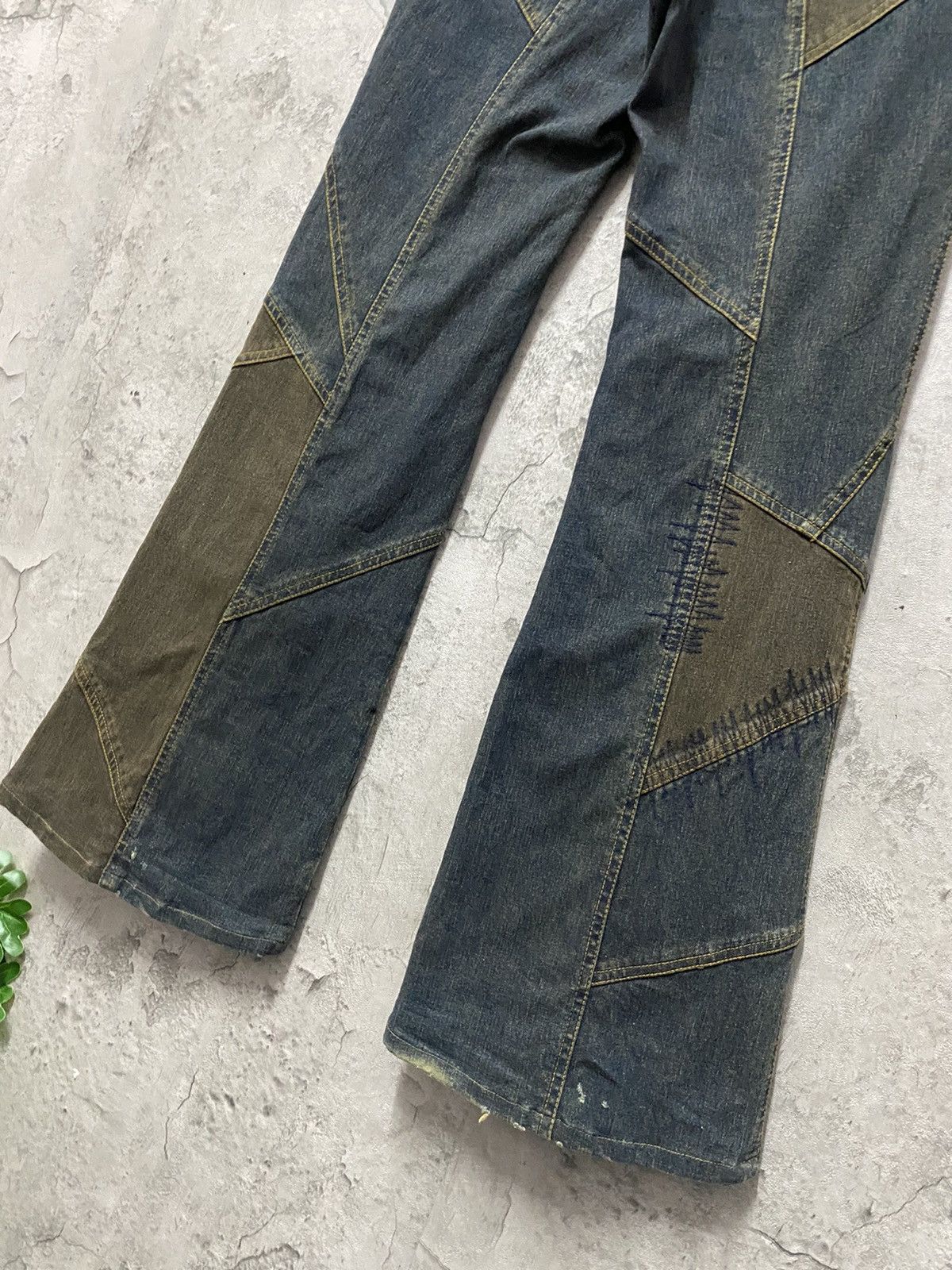 Tornado Mart SS03 Tornado Mart Super Sick Reconstruct Flared Denim Pants Size US 30 / EU 46 - 17 Thumbnail