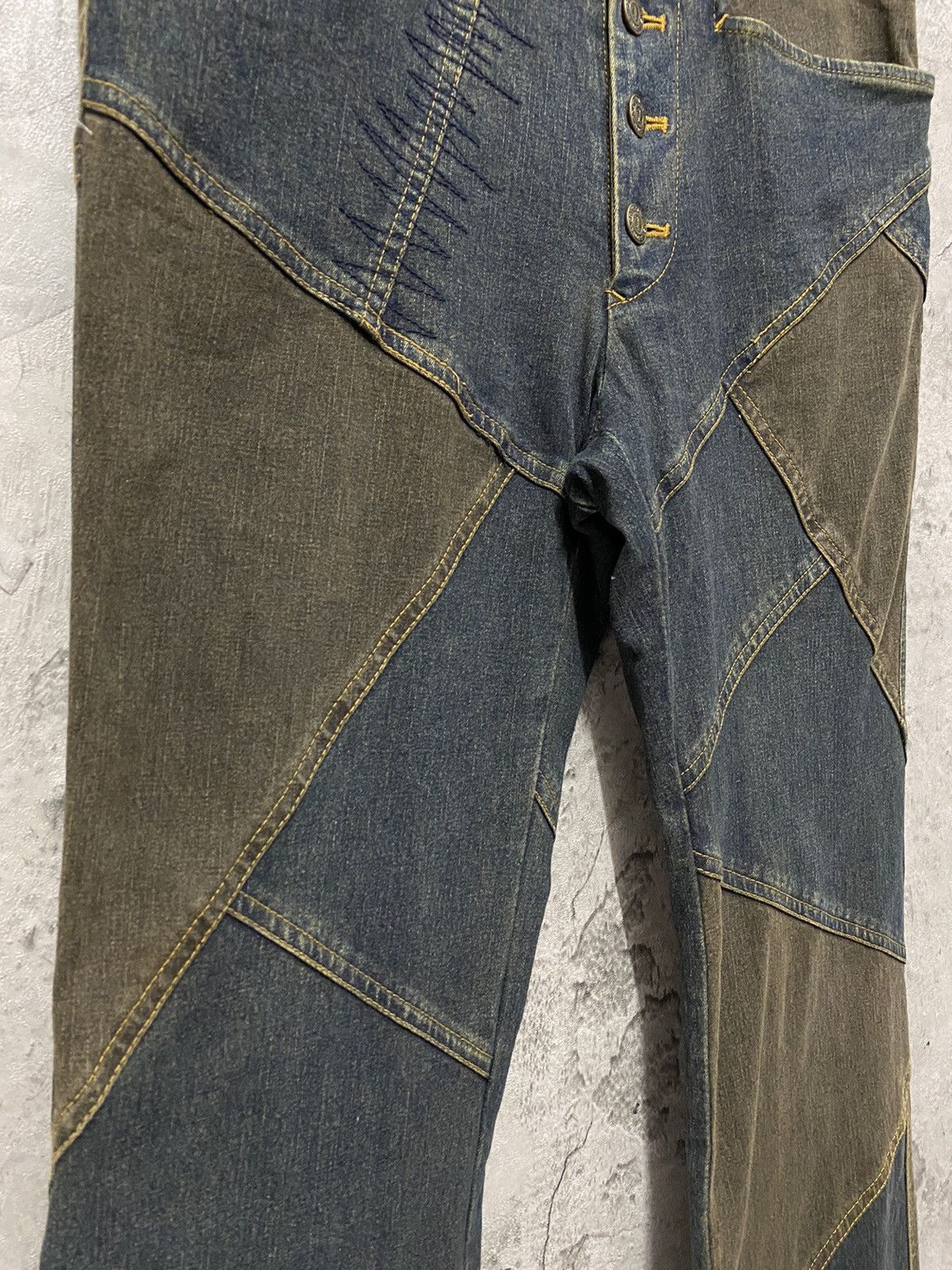 Tornado Mart SS03 Tornado Mart Super Sick Reconstruct Flared Denim Pants Size US 30 / EU 46 - 8 Thumbnail