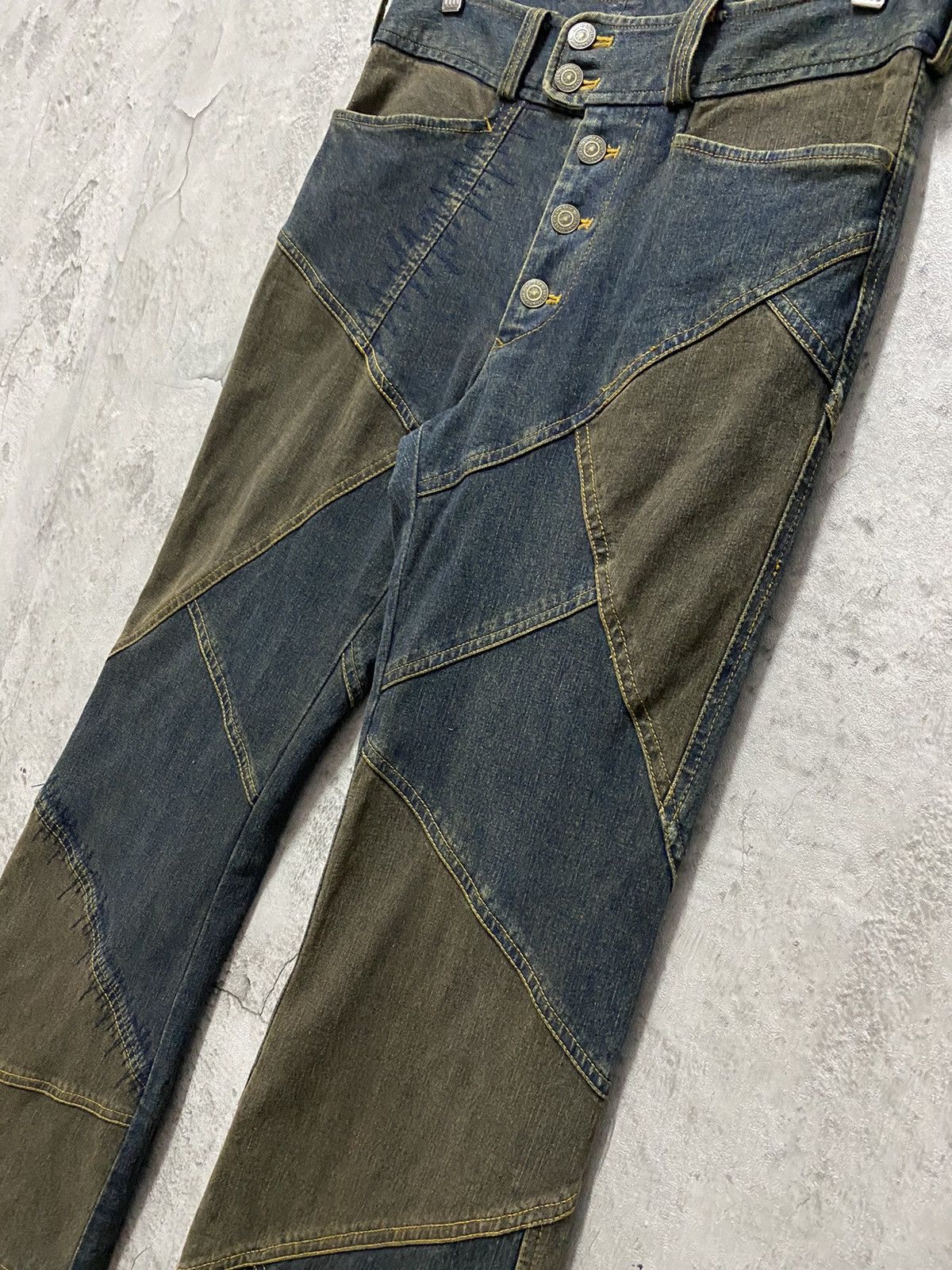 Tornado Mart SS03 Tornado Mart Super Sick Reconstruct Flared Denim Pants Size US 30 / EU 46 - 18 Thumbnail