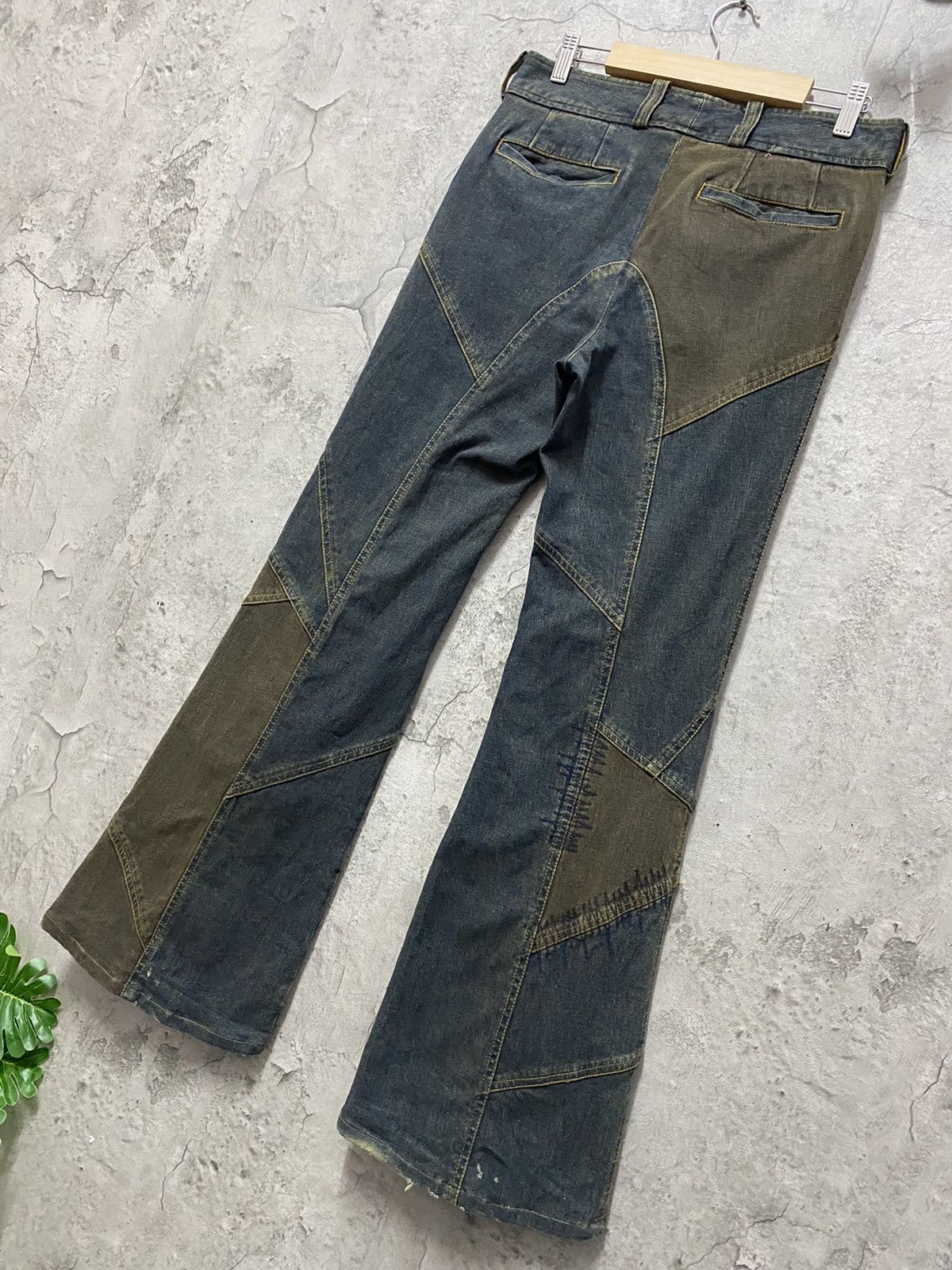 Tornado Mart SS03 Tornado Mart Super Sick Reconstruct Flared Denim Pants Size US 30 / EU 46 - 11 Thumbnail