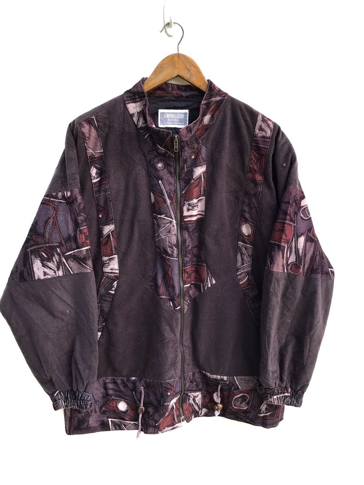 Japanese Brand Sophisticated Patchwork Fleece Bomber Jacket