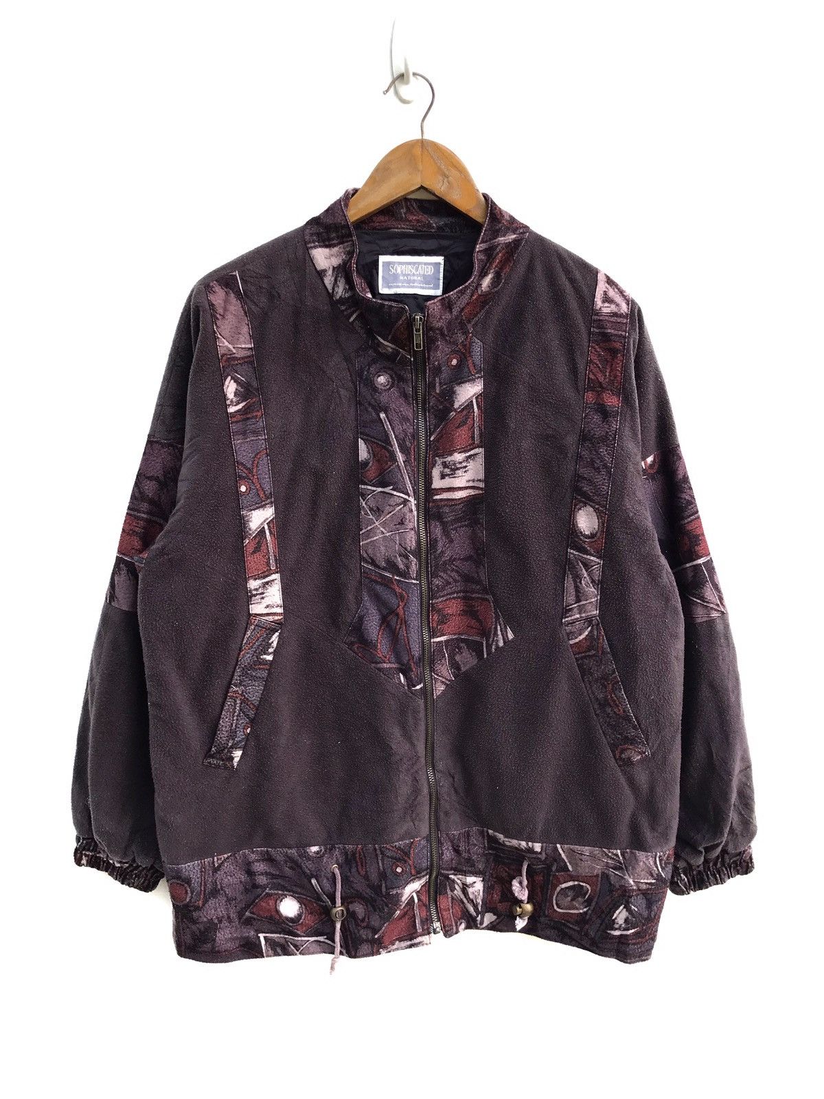 Art Comes First × Japanese Brand Japanese Brand Sophisticated Patchwork Fleece Bomber Jacket Size US M / EU 48-50 / 2 - 2 Thumbnail