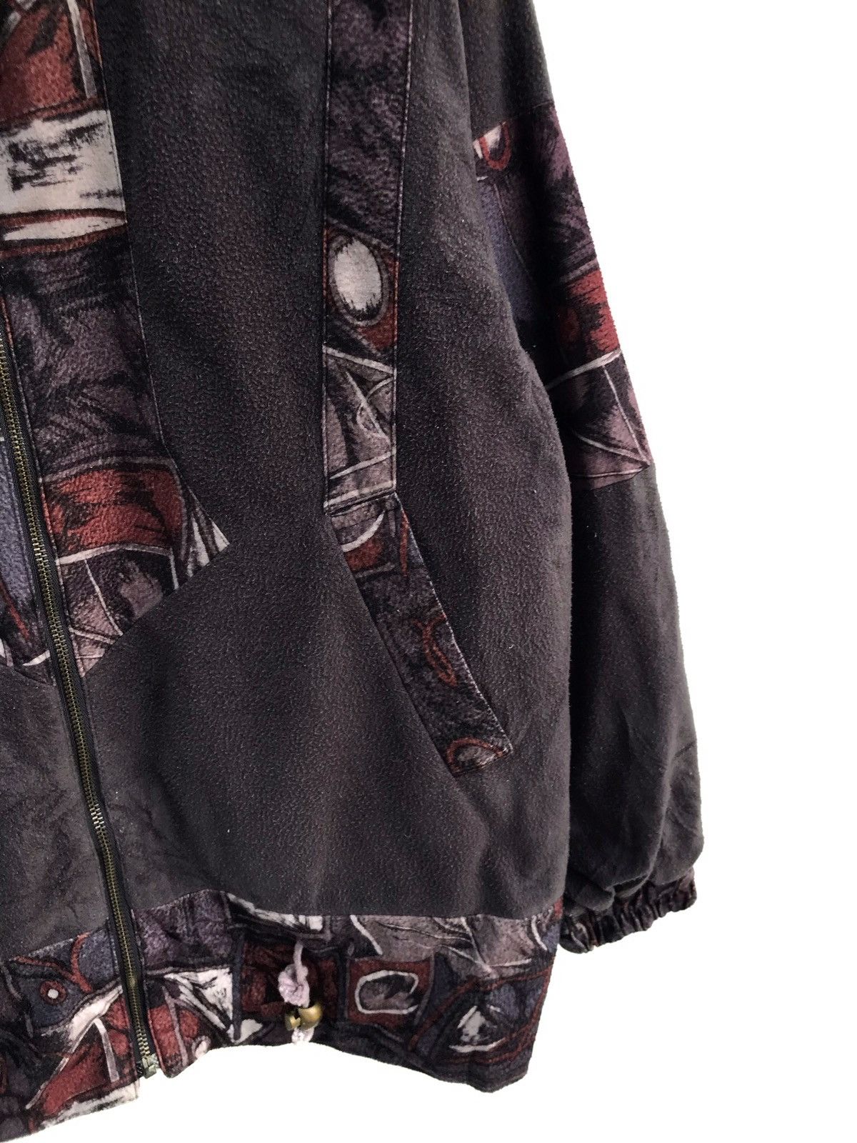Art Comes First × Japanese Brand Japanese Brand Sophisticated Patchwork Fleece Bomber Jacket Size US M / EU 48-50 / 2 - 7 Thumbnail