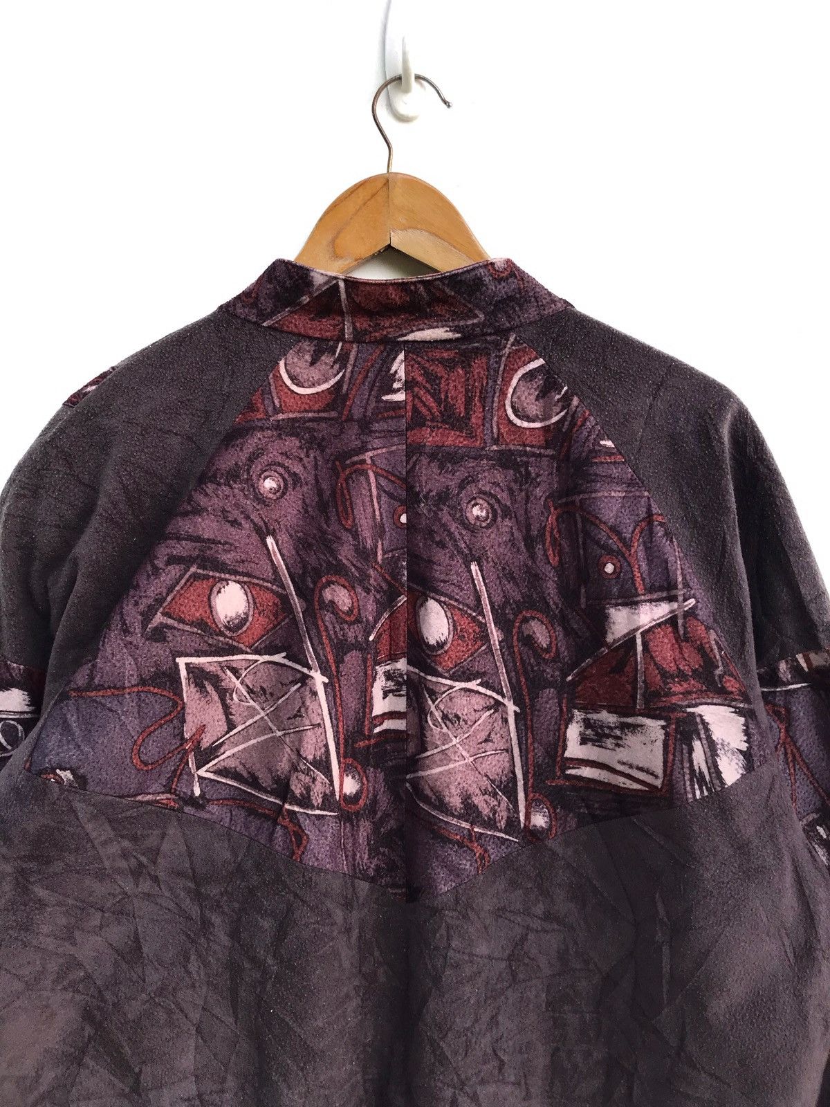 Art Comes First × Japanese Brand Japanese Brand Sophisticated Patchwork Fleece Bomber Jacket Size US M / EU 48-50 / 2 - 6 Thumbnail