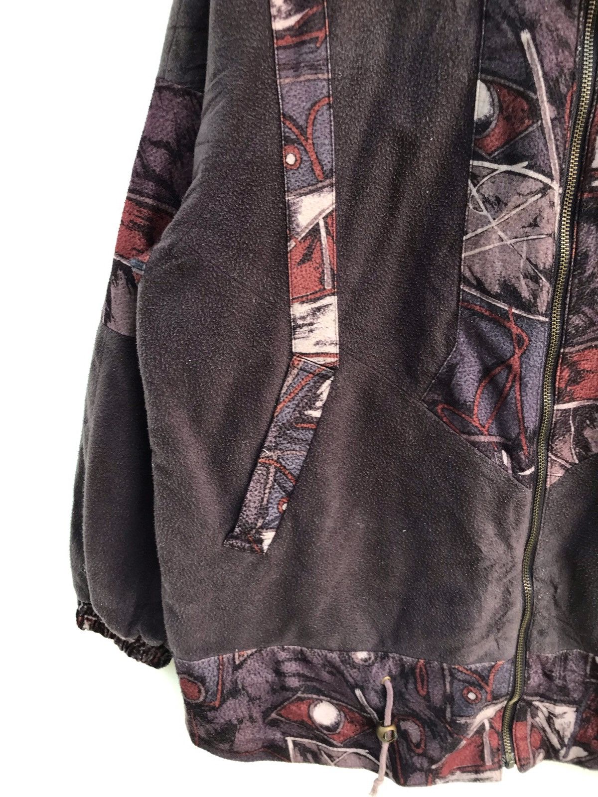 Art Comes First × Japanese Brand Japanese Brand Sophisticated Patchwork Fleece Bomber Jacket Size US M / EU 48-50 / 2 - 5 Thumbnail
