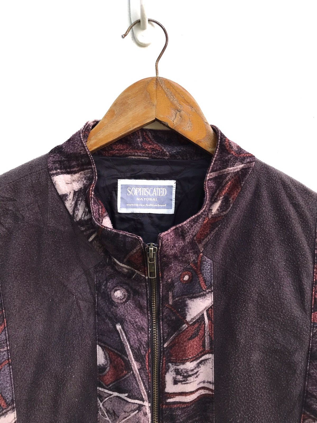 Art Comes First × Japanese Brand Japanese Brand Sophisticated Patchwork Fleece Bomber Jacket Size US M / EU 48-50 / 2 - 4 Thumbnail