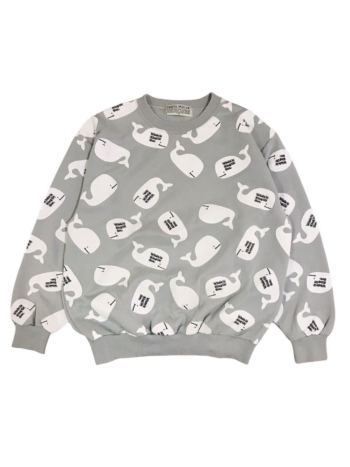 Vintage Vintage All Over Print Whale King Of The Sea Sweatshirt Size US S / EU 44-46 / 1 - 1 Thumbnail