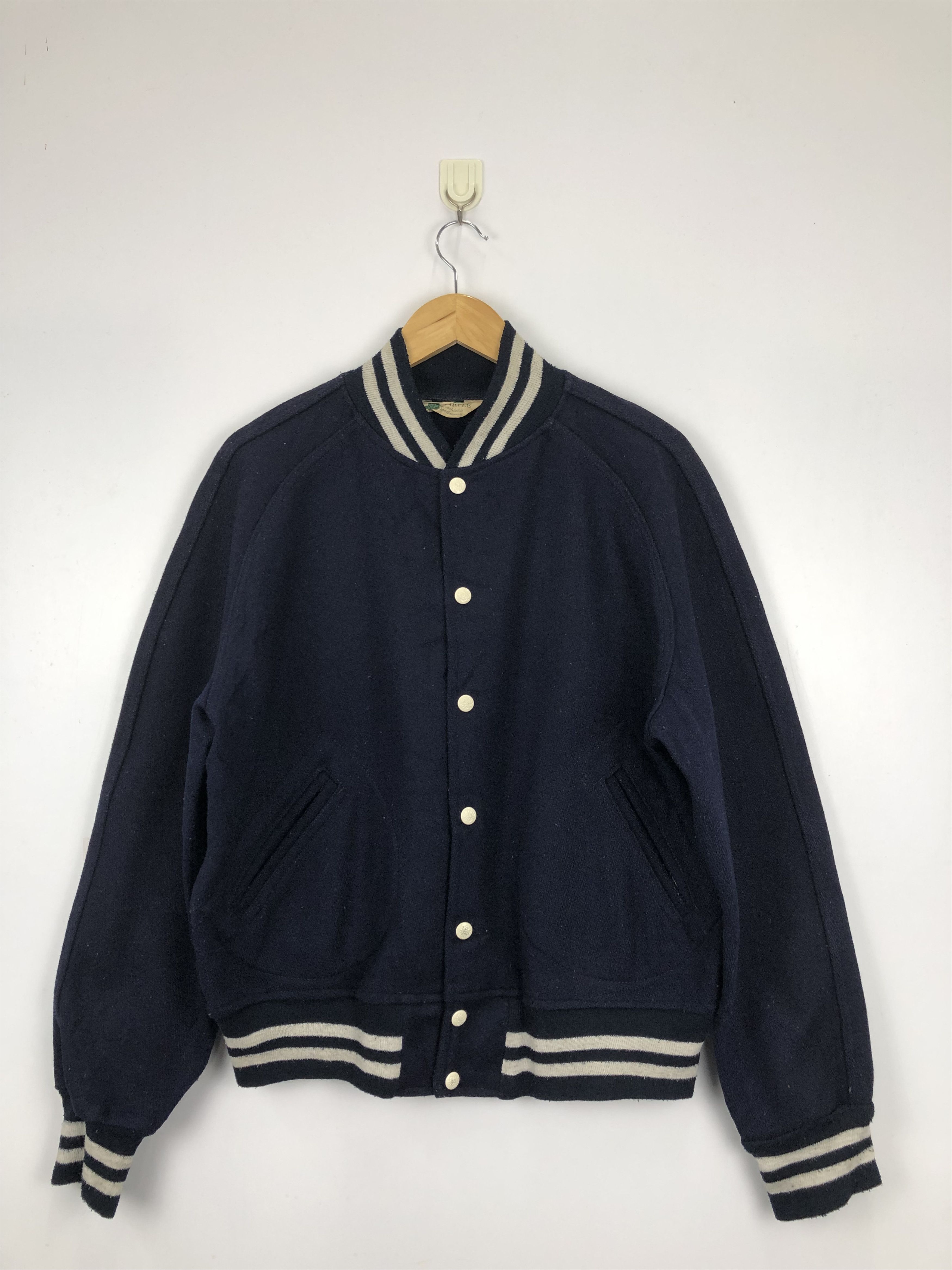 Vintage Vintage 80s Maple Ny Tech Wool Varsity Jacket Size US M / EU 48-50 / 2 - 2 Thumbnail