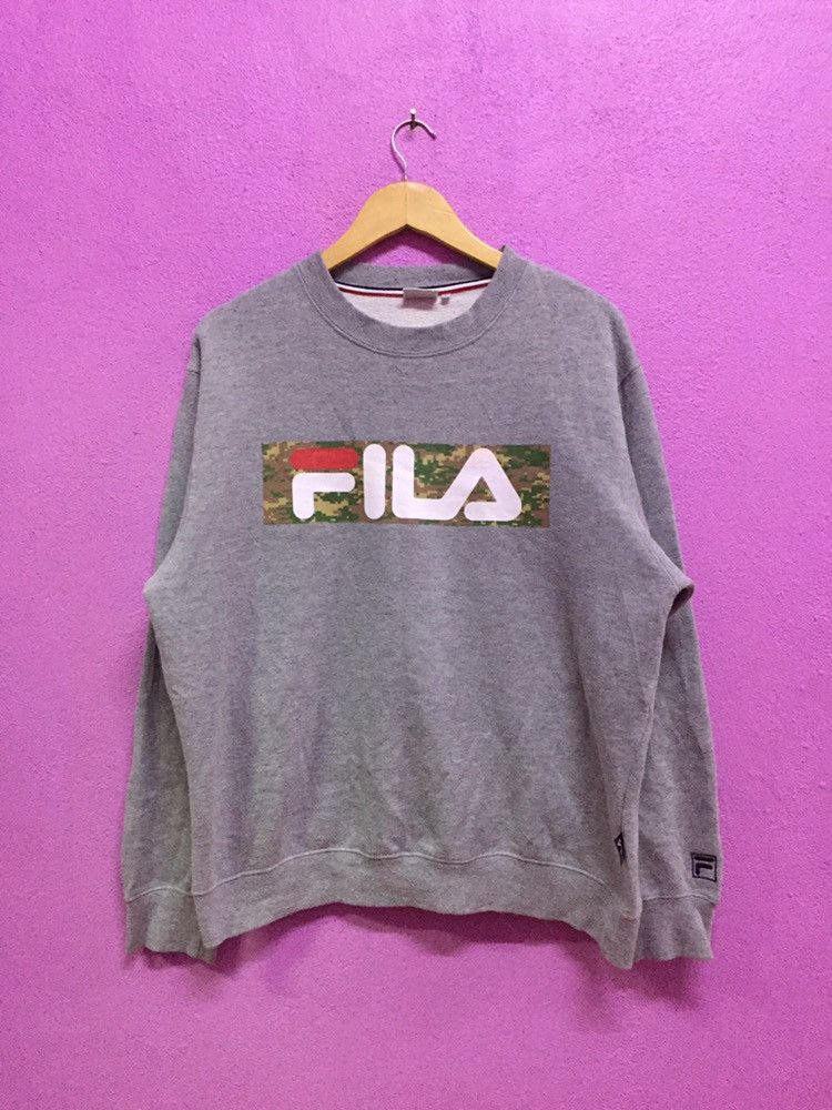 Fila Vintage 90’s Fila Camouflage Sweatshirts Size L Size US L / EU 52-54 / 3 - 1 Thumbnail