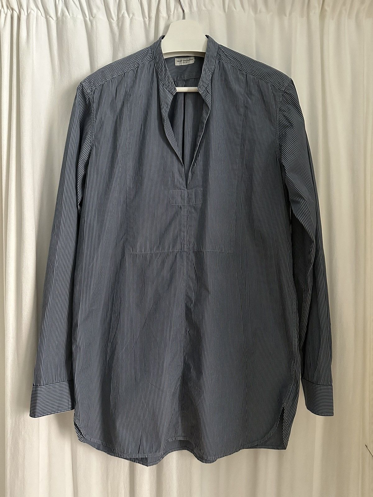 Dries Van Noten Dries Van Noten Pinstripe Poplin Popover Tunic Size US S / EU 44-46 / 1 - 1 Thumbnail