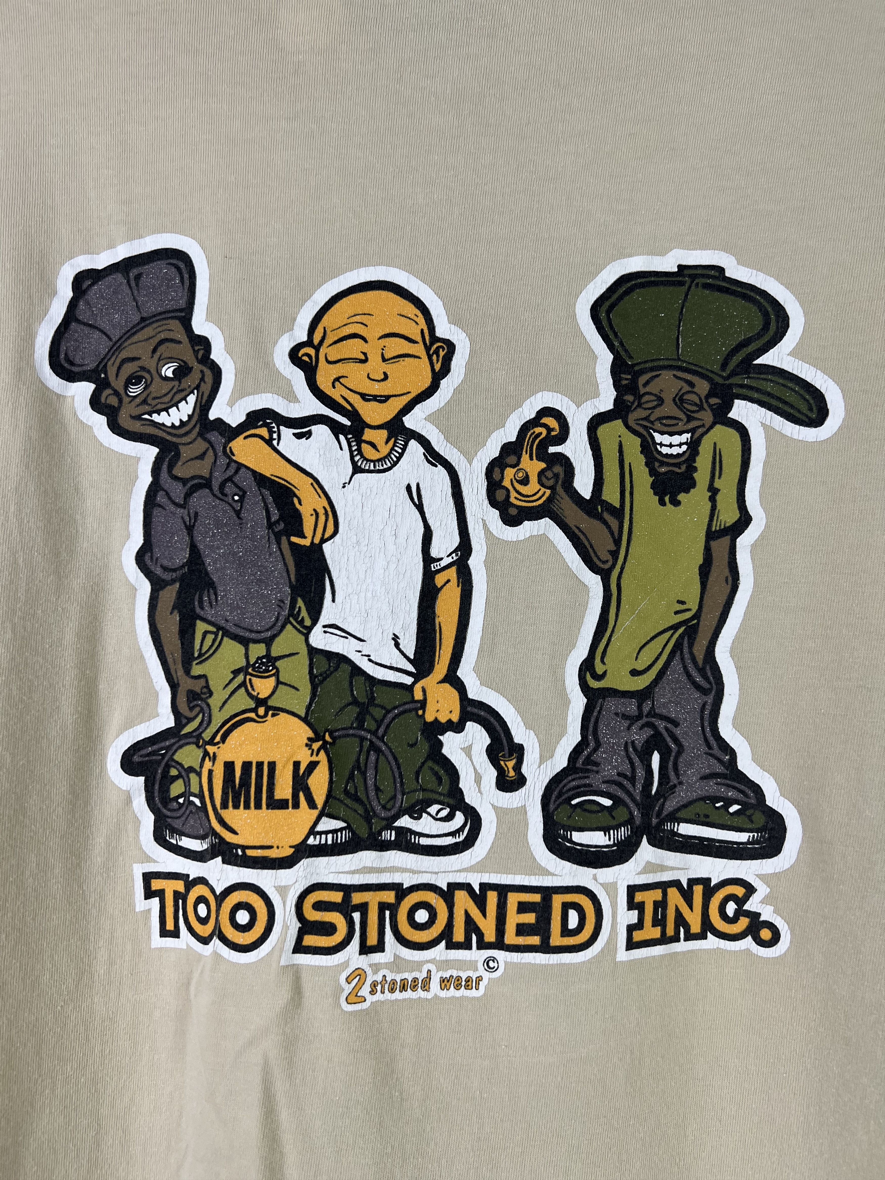 Vintage Vtg Y2K 2Stoned Clothing Rasta Graffiti art tee (XL) GTMD144 Size US XL / EU 56 / 4 - 2 Thumbnail