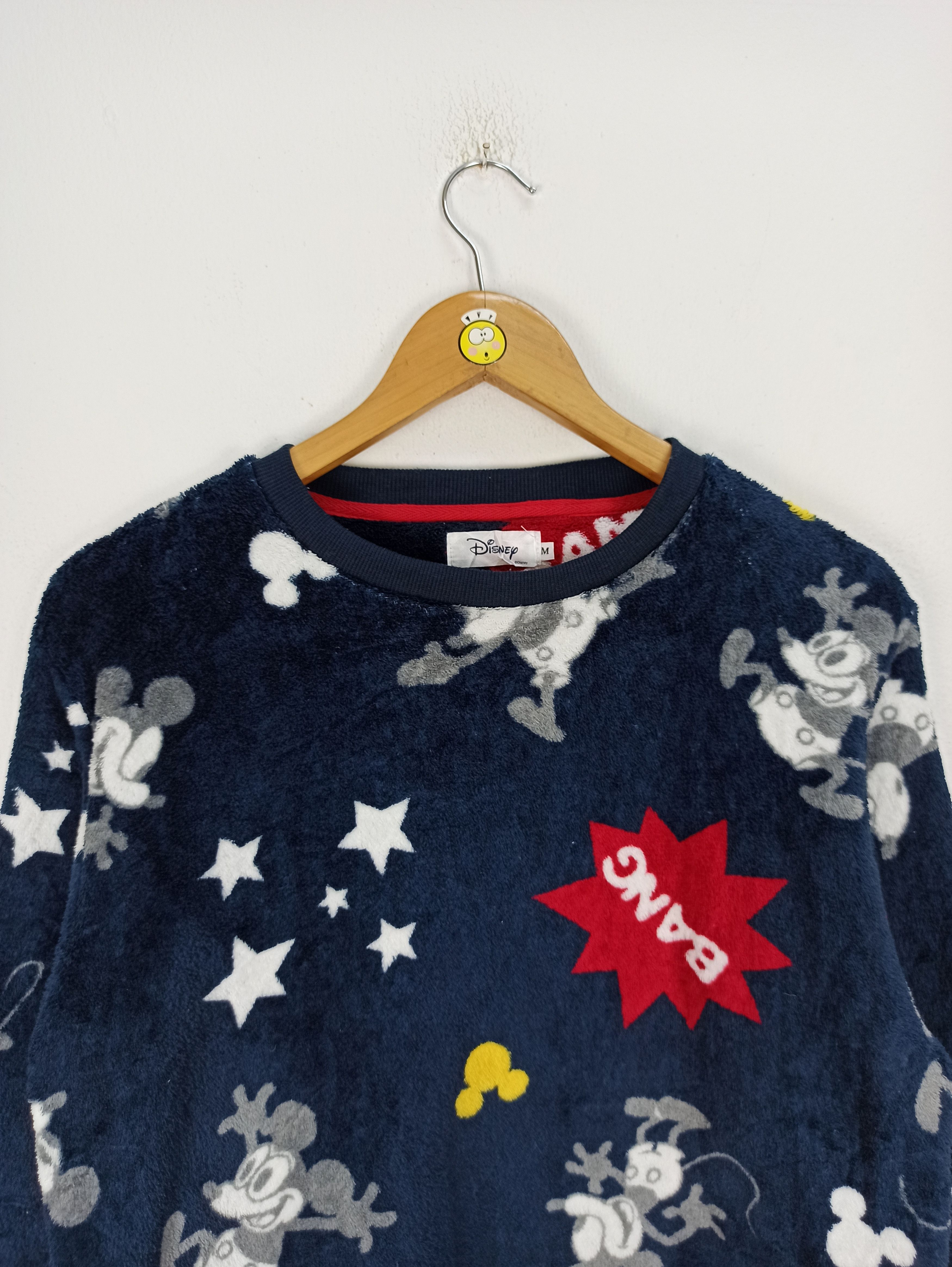 Disney 🔥STEALS🔥 Mickey Full Print Fleece Velvet Sweater Jumper Size US M / EU 48-50 / 2 - 2 Thumbnail