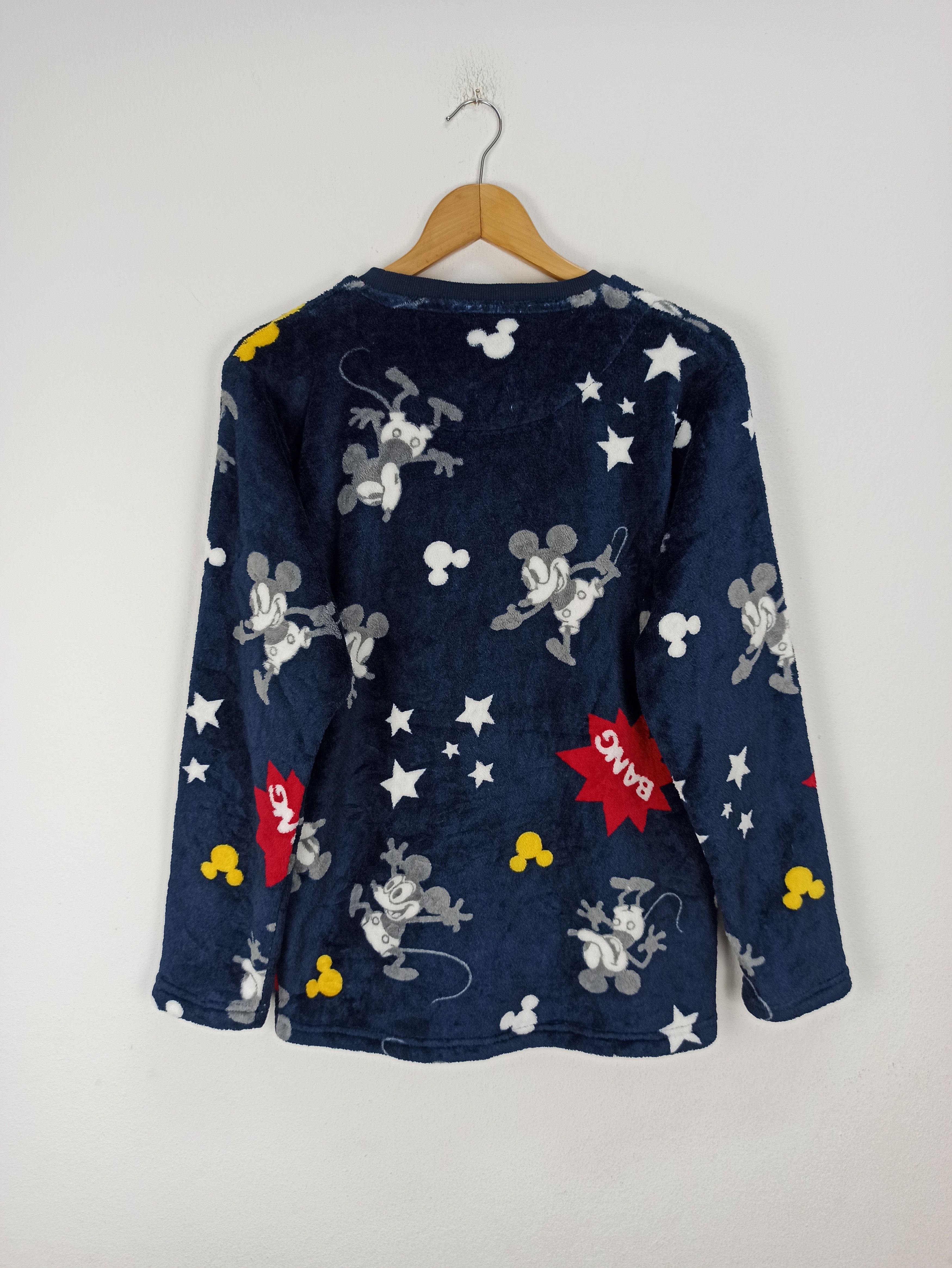 Disney 🔥STEALS🔥 Mickey Full Print Fleece Velvet Sweater Jumper Size US M / EU 48-50 / 2 - 3 Thumbnail