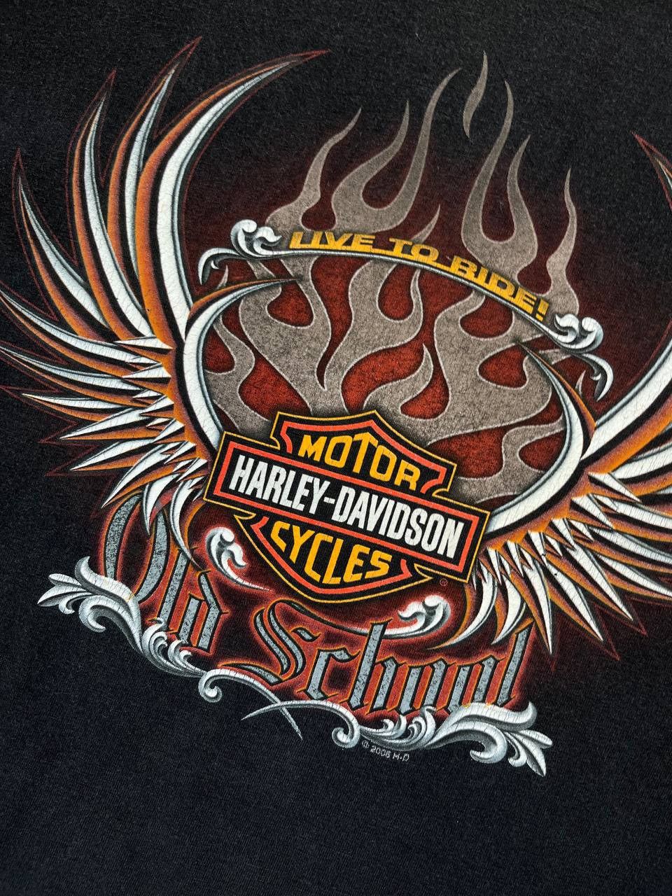 Harley Davidson Vintage Harley Davidson 2006 Old School tee Size US L / EU 52-54 / 3 - 4 Thumbnail