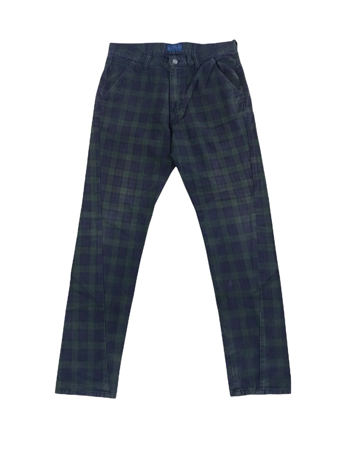 Hysteric Glamour × RAGEBLUE × Vintage Japanese Brand Rageblue Green Plaid Tartan Seditionaries Size US 31 - 2 Thumbnail