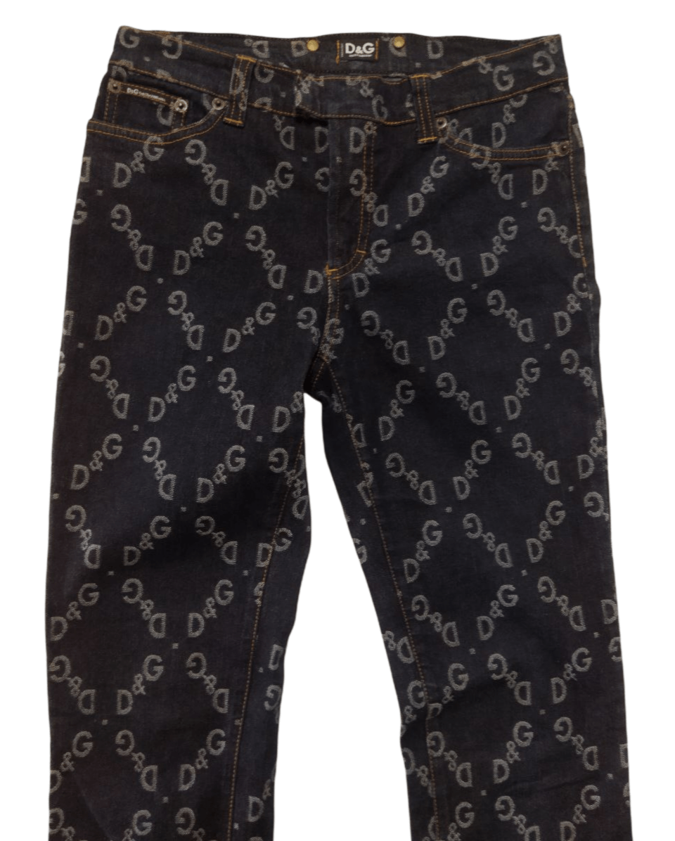 Dolce & Gabbana Dolce & Gabbana Monogram Full Printed Jeans Size 28" / US 6 / IT 42 - 3 Thumbnail