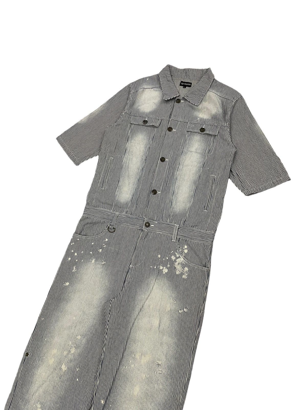 Japanese Brand × Seditionaries Vintage Lowbox Japan Overall Jumpsuit Hickory Painter Punk Size US 39 - 4 Thumbnail