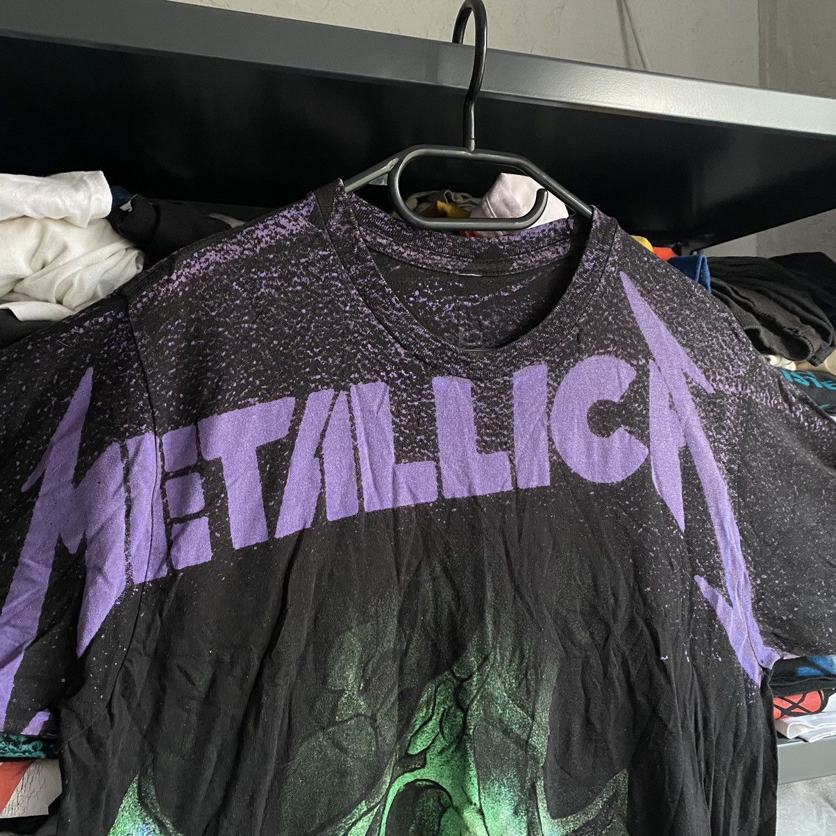 Band Tees METALLICA ROCK BAND Y2K GREEN SKELETON MONSTER T SHIRT Size US M / EU 48-50 / 2 - 4 Thumbnail
