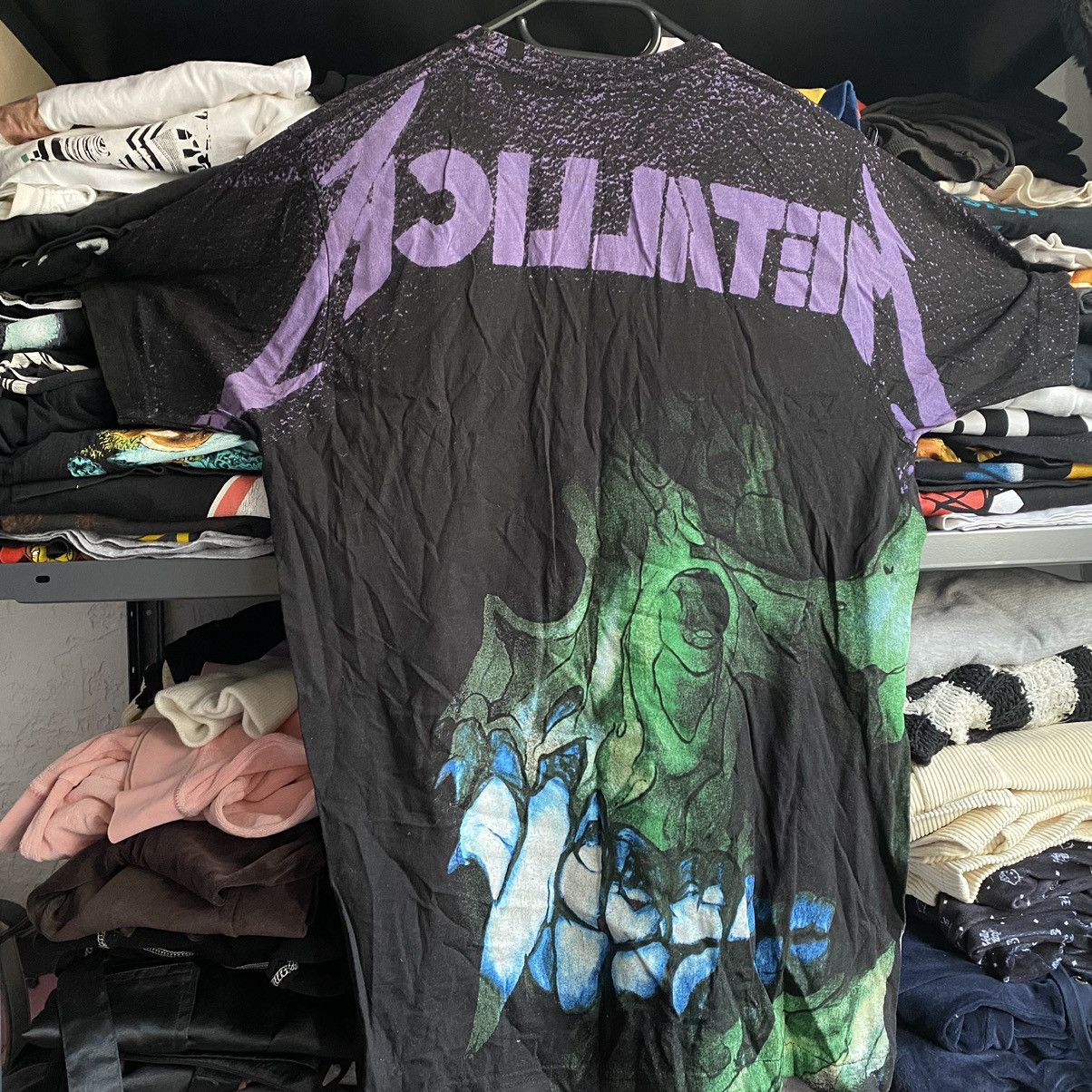 Band Tees METALLICA ROCK BAND Y2K GREEN SKELETON MONSTER T SHIRT Size US M / EU 48-50 / 2 - 2 Thumbnail