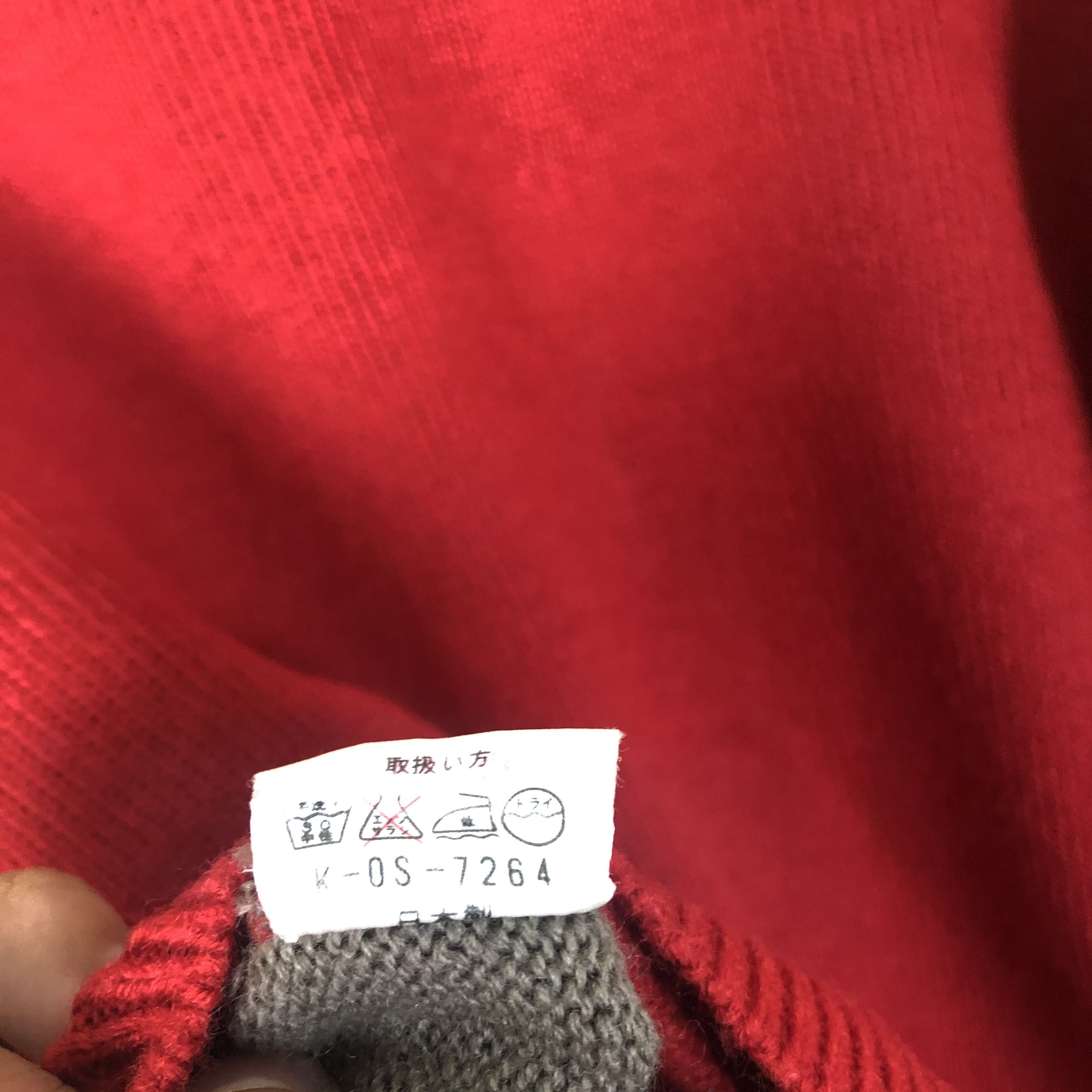 Homespun Knitwear DLL Japan art Red Black Knitwear Sweatshirt #c015 Size US S / EU 44-46 / 1 - 10 Thumbnail