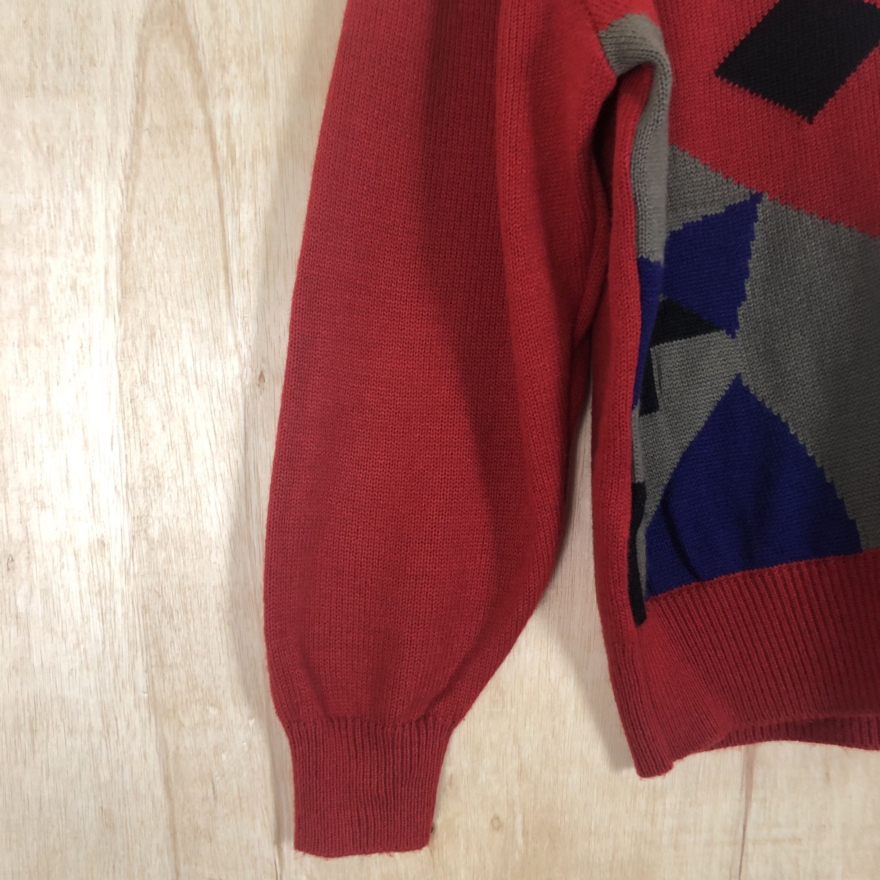 Homespun Knitwear DLL Japan art Red Black Knitwear Sweatshirt #c015 Size US S / EU 44-46 / 1 - 7 Thumbnail