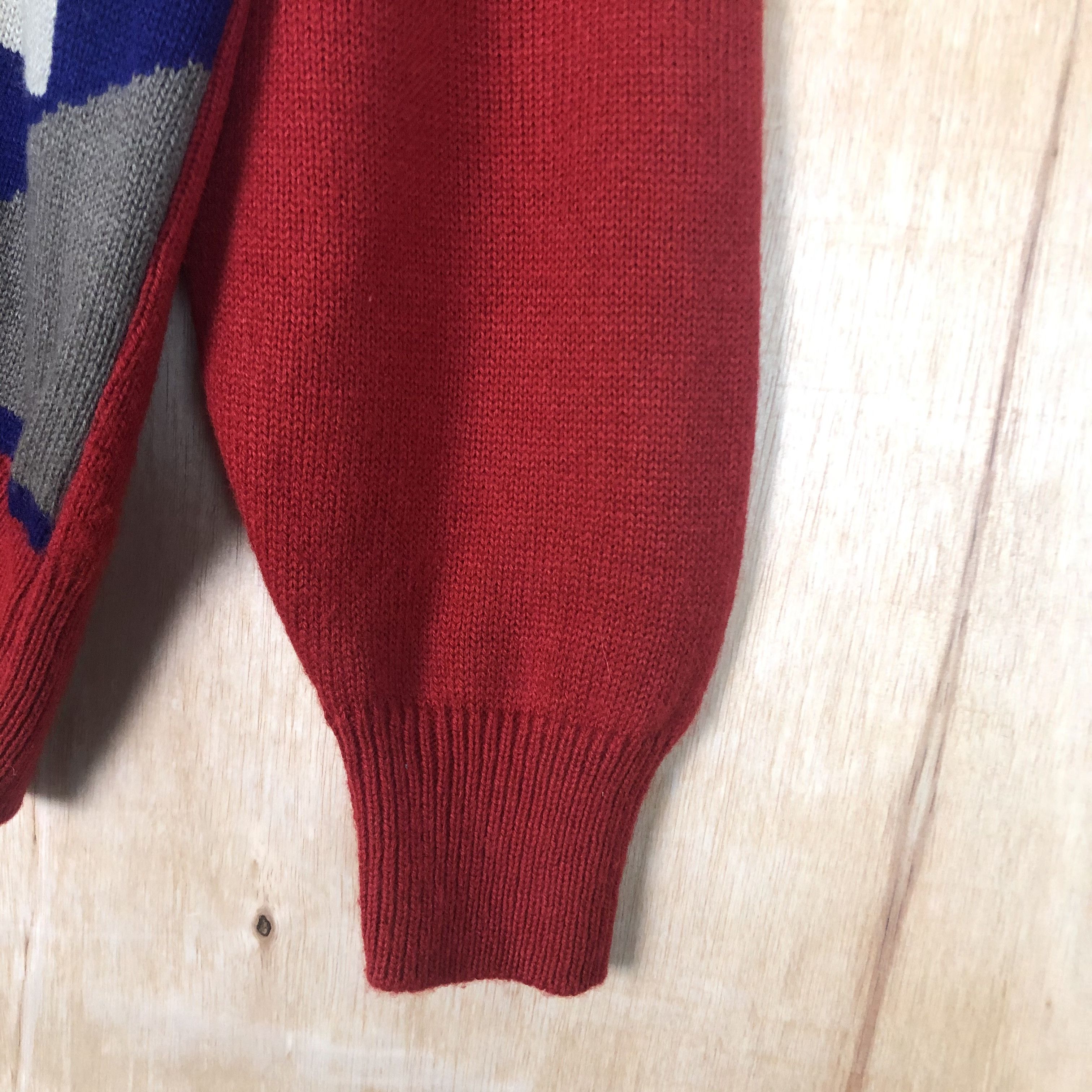 Homespun Knitwear DLL Japan art Red Black Knitwear Sweatshirt #c015 Size US S / EU 44-46 / 1 - 4 Thumbnail