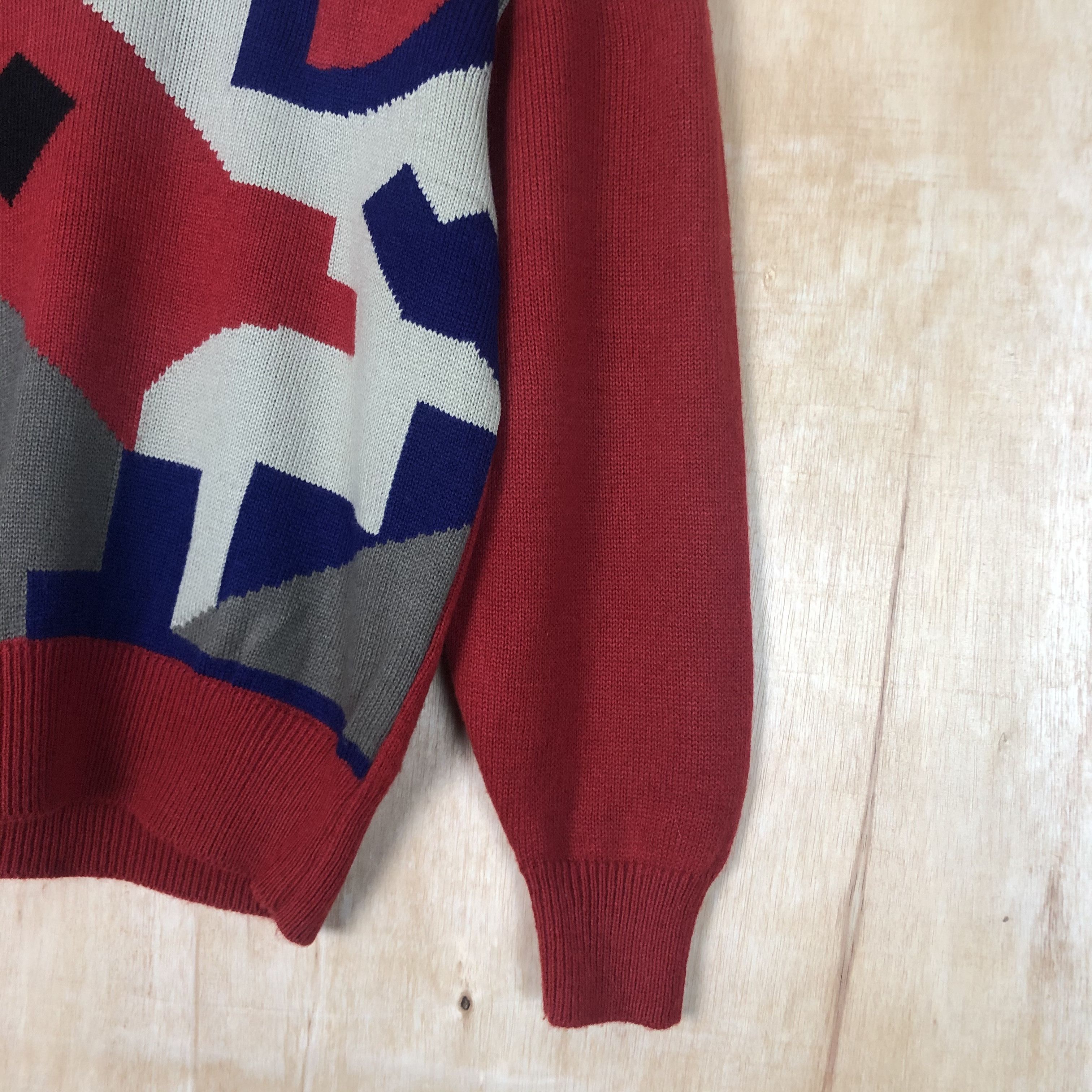 Homespun Knitwear DLL Japan art Red Black Knitwear Sweatshirt #c015 Size US S / EU 44-46 / 1 - 5 Thumbnail