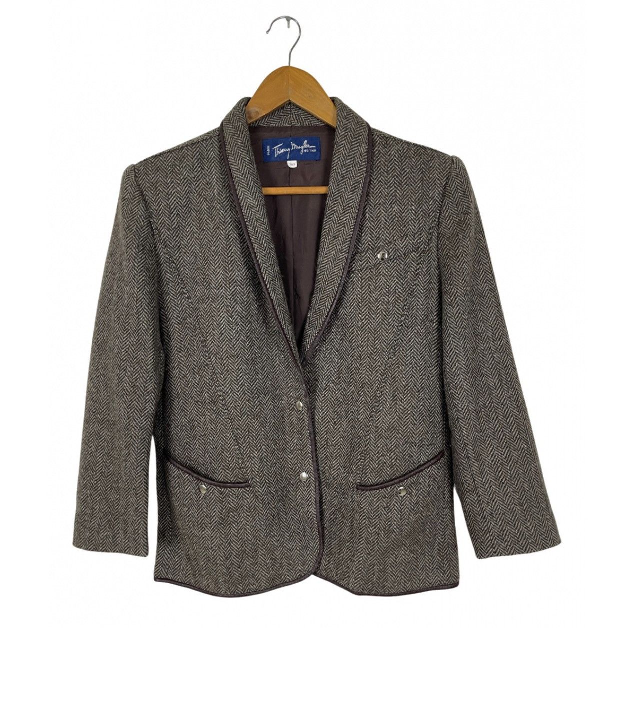 Thierry Mugler VINTAGE THIERRY MUGLER EDITION HOUNDSTOOTH WOOL JACKET Size M / US 6-8 / IT 42-44 - 1 Thumbnail