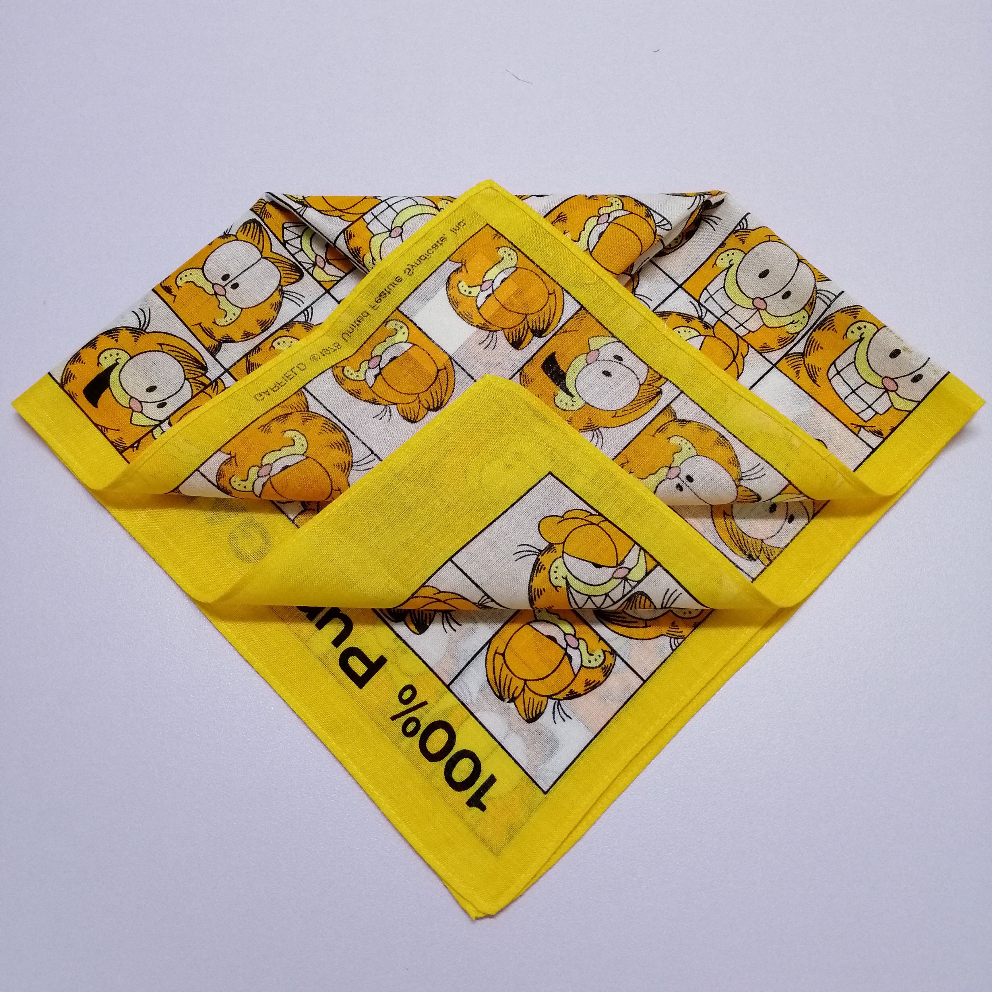 Vintage Vintage Garfield Handkerchief/Neckerchief/Bandana-KD1103 Size ONE SIZE - 7 Thumbnail