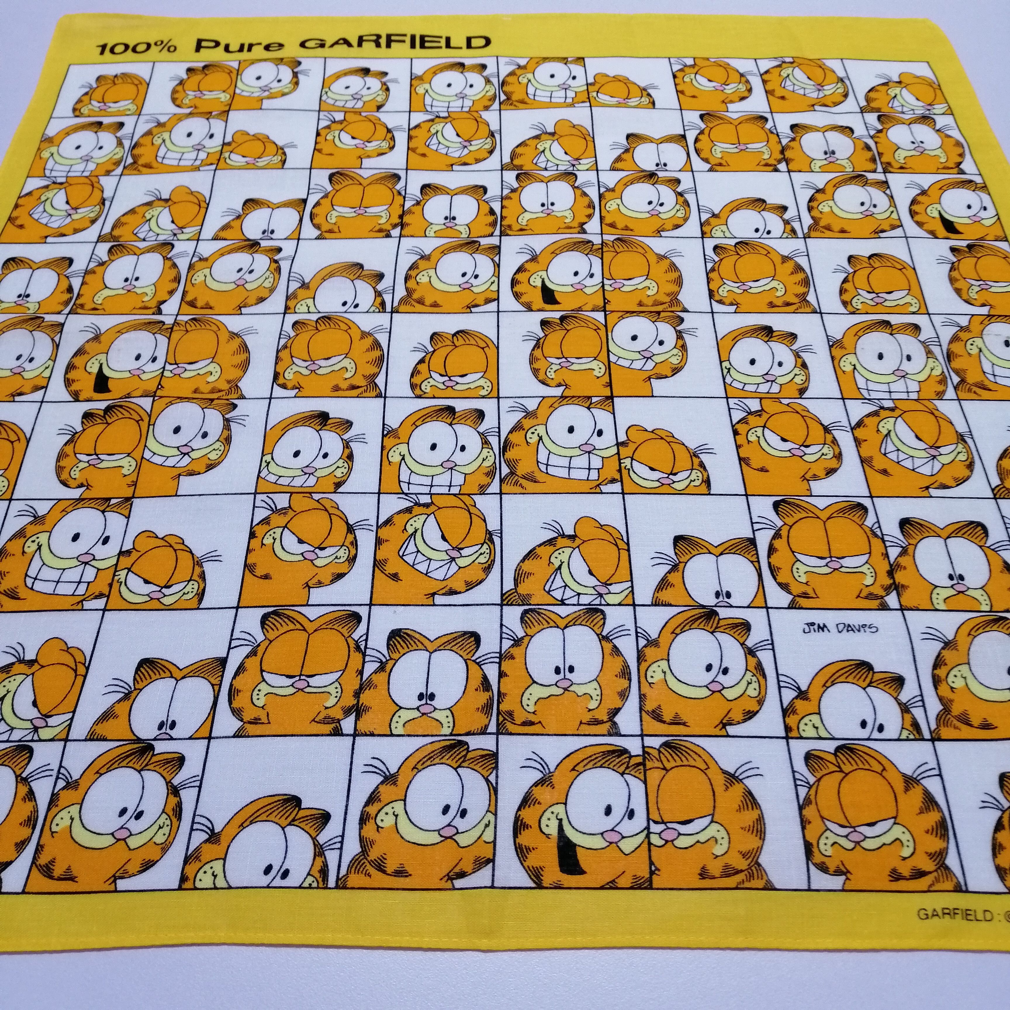 Vintage Vintage Garfield Handkerchief/Neckerchief/Bandana-KD1103 Size ONE SIZE - 1 Thumbnail
