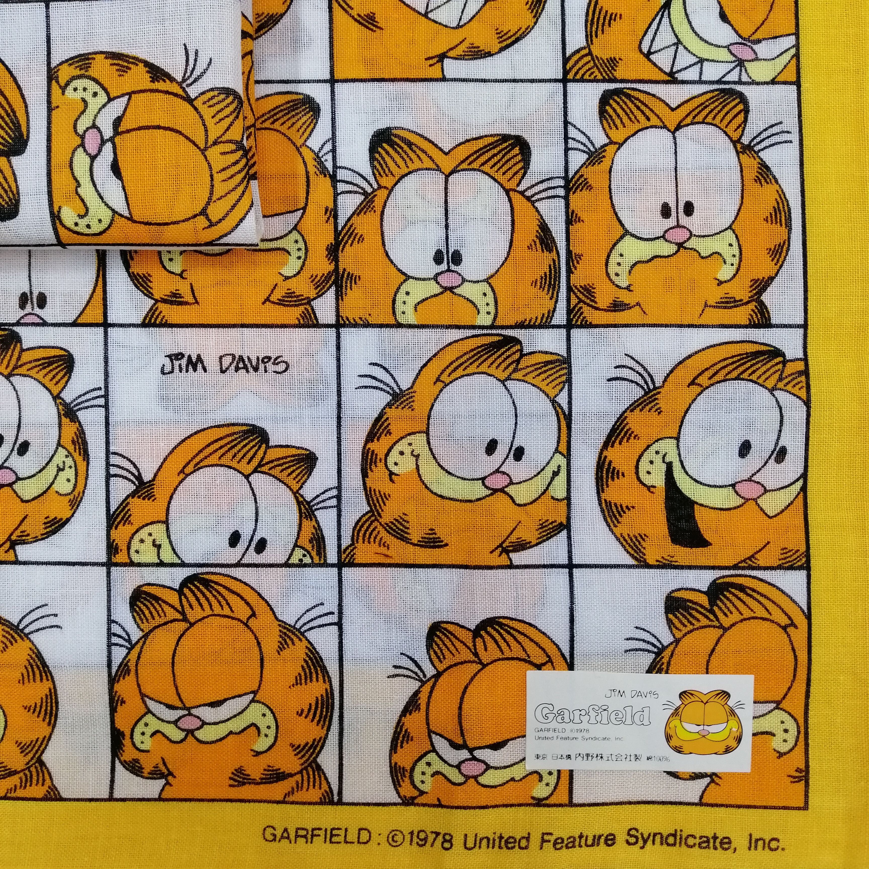 Vintage Vintage Garfield Handkerchief/Neckerchief/Bandana-KD1103 Size ONE SIZE - 9 Thumbnail