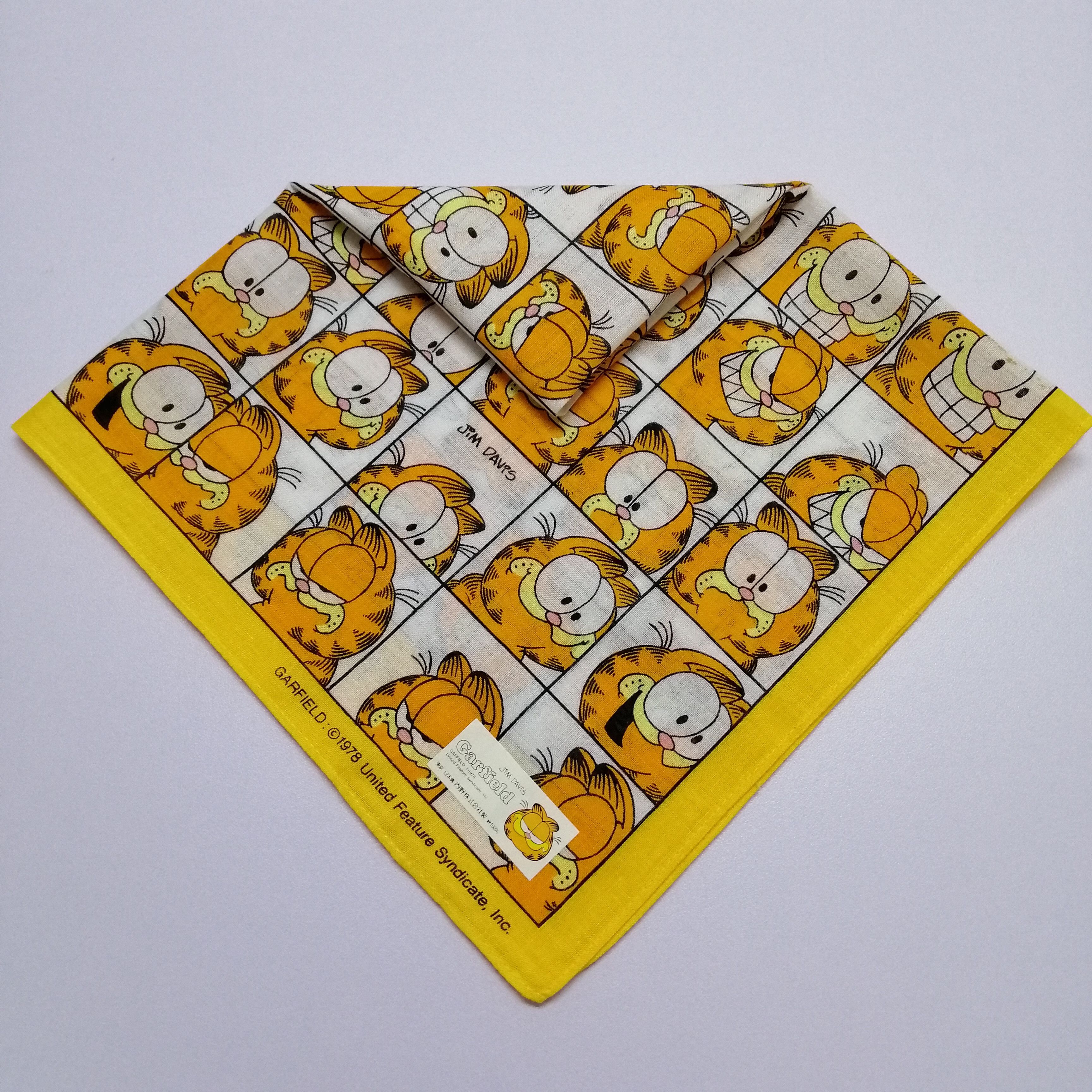 Vintage Vintage Garfield Handkerchief/Neckerchief/Bandana-KD1103 Size ONE SIZE - 10 Thumbnail