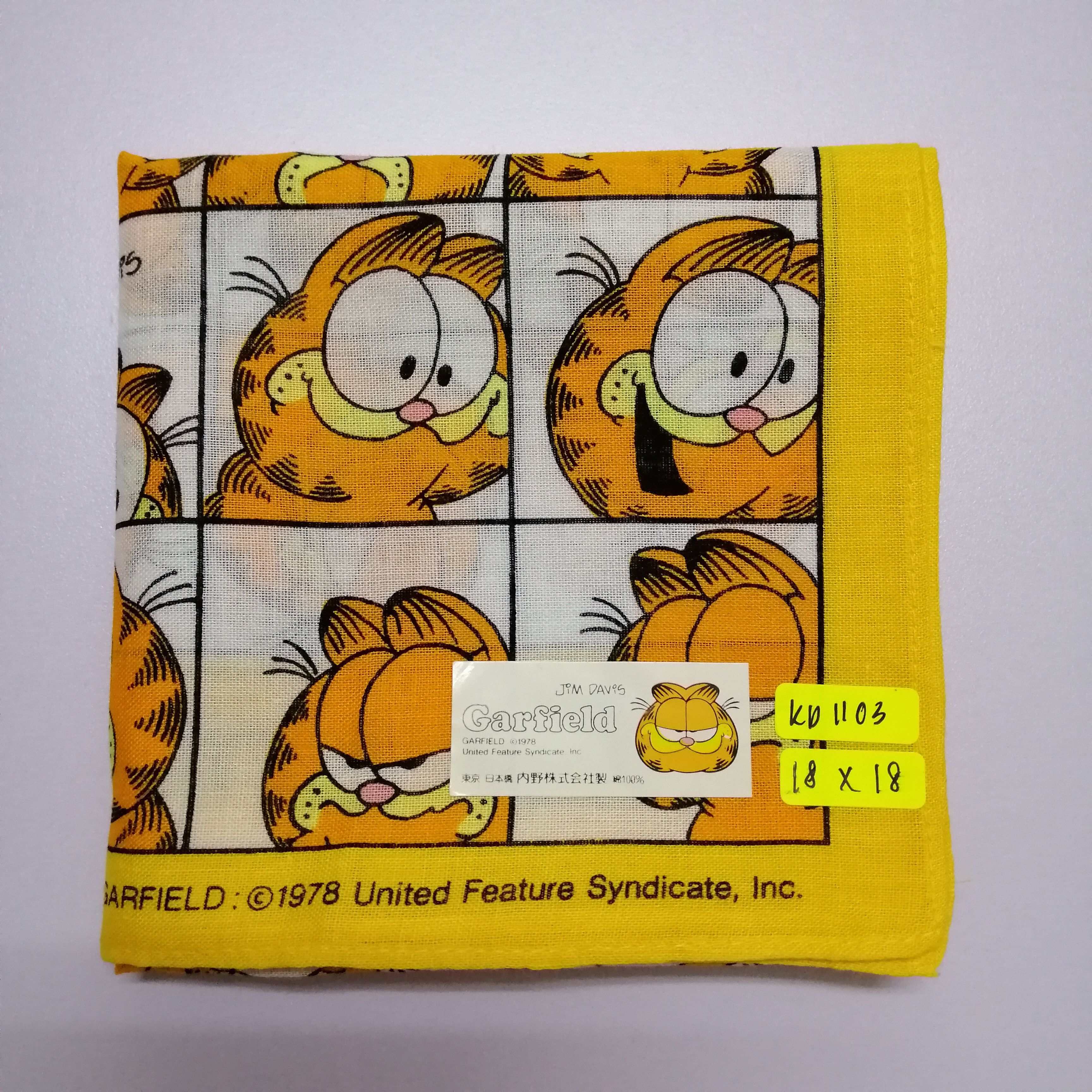 Vintage Vintage Garfield Handkerchief/Neckerchief/Bandana-KD1103 Size ONE SIZE - 11 Thumbnail