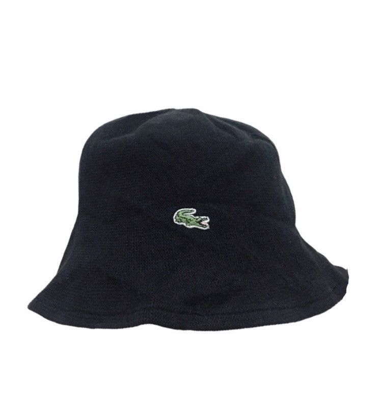 image of Lacoste Reversible Bucket Hat in Black, Men's