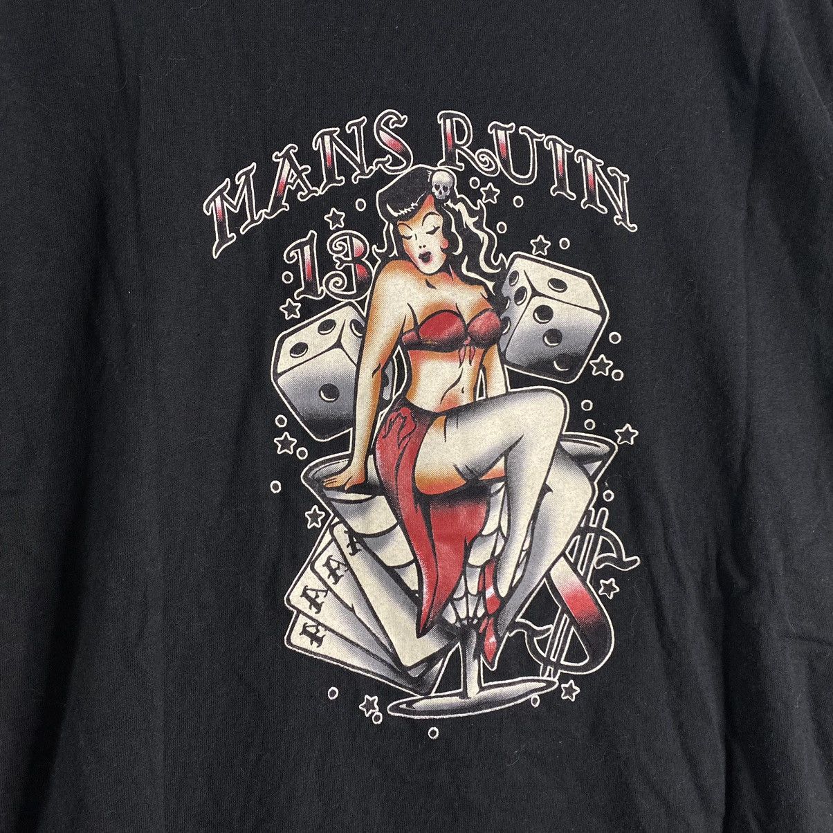 Lucky Brand LUCKY 13 STREETWEAR TATTOO MANS RUIN BOXY T SHIRT Size US XL / EU 56 / 4 - 3 Thumbnail
