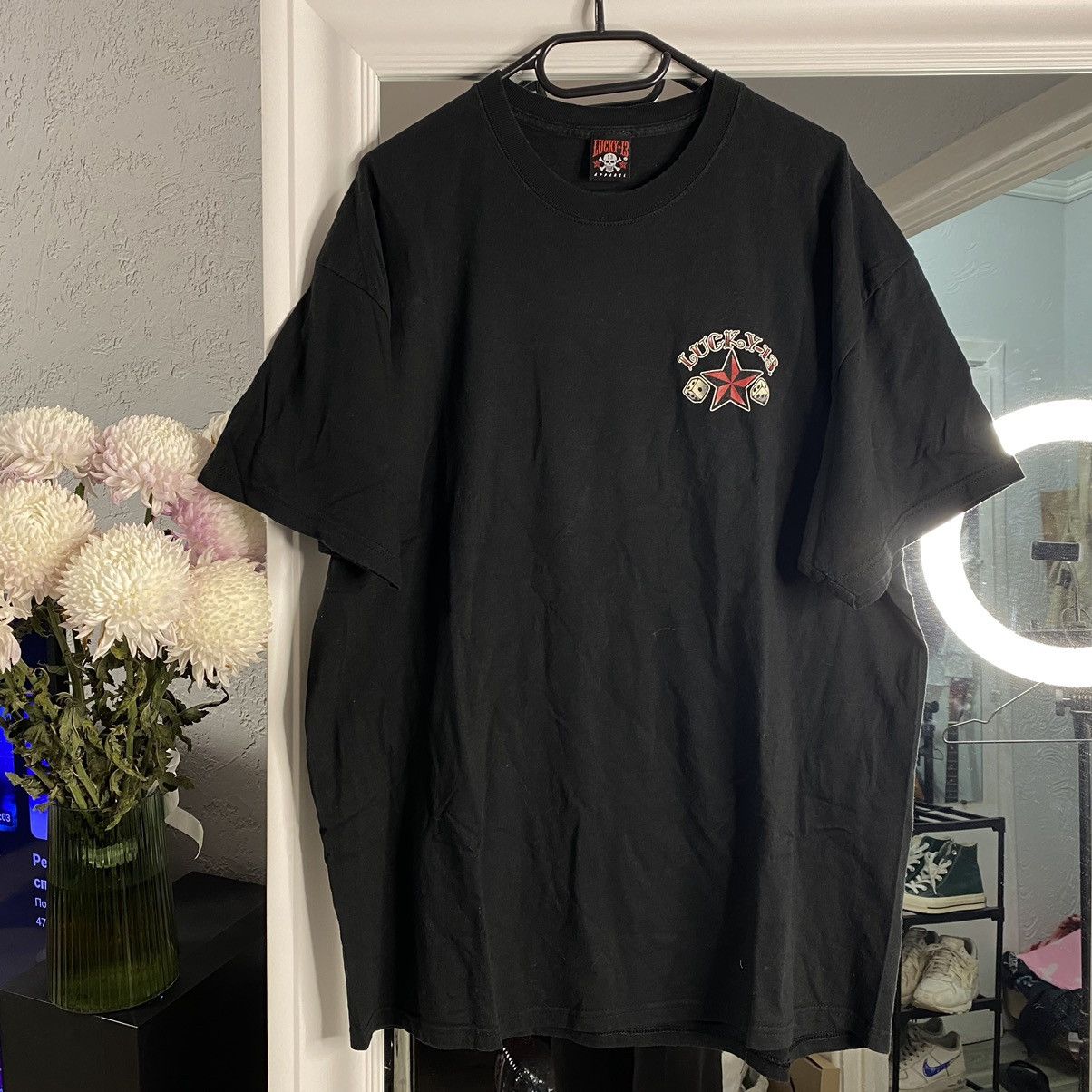 Lucky Brand LUCKY 13 STREETWEAR TATTOO MANS RUIN BOXY T SHIRT Size US XL / EU 56 / 4 - 2 Thumbnail