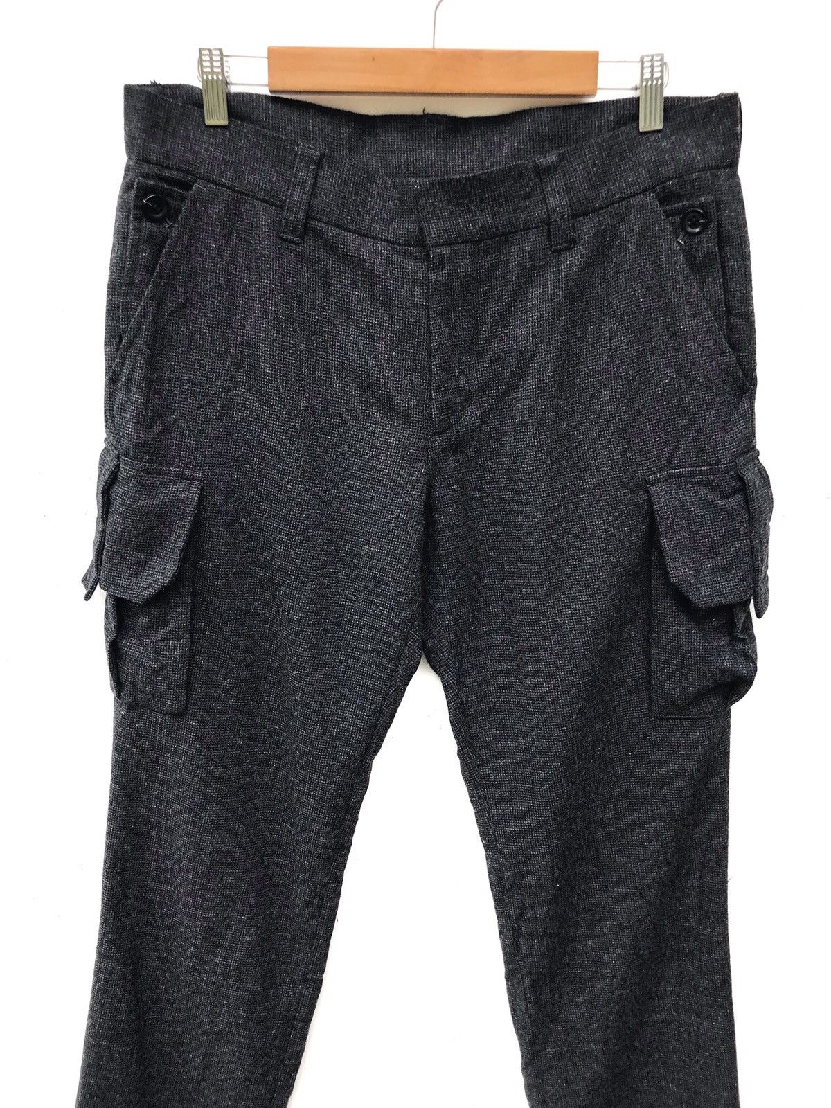 5351 POUR LES HOMMES 5351 Pour Les Hommes Wool Cargo Pants Size US 34 / EU 50 - 2 Thumbnail