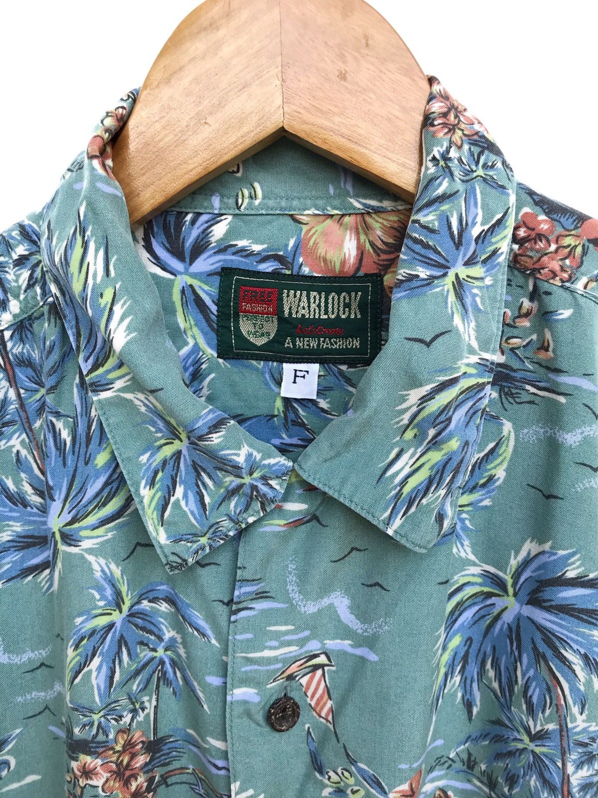 Other Vintage Warlork 100% Rayon Hawaiian Button Shirts Size US L / EU 52-54 / 3 - 4 Thumbnail