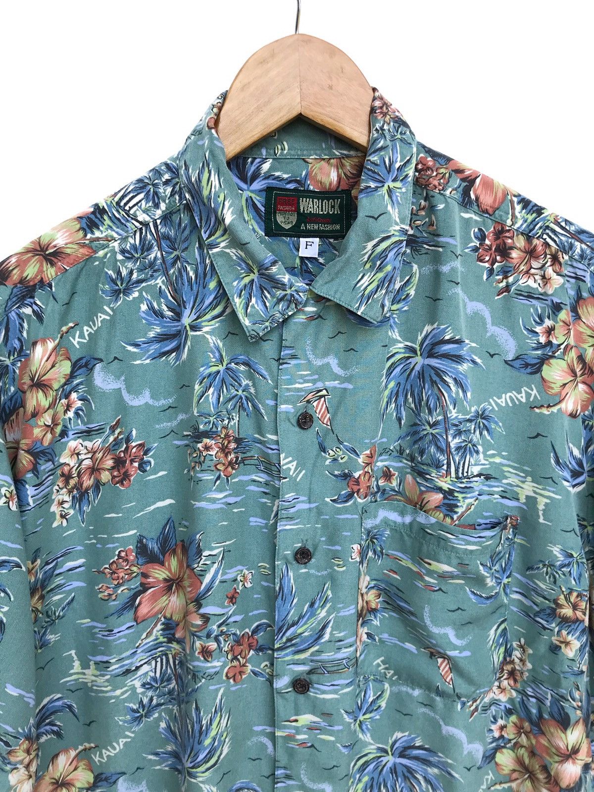 Other Vintage Warlork 100% Rayon Hawaiian Button Shirts Size US L / EU 52-54 / 3 - 3 Thumbnail