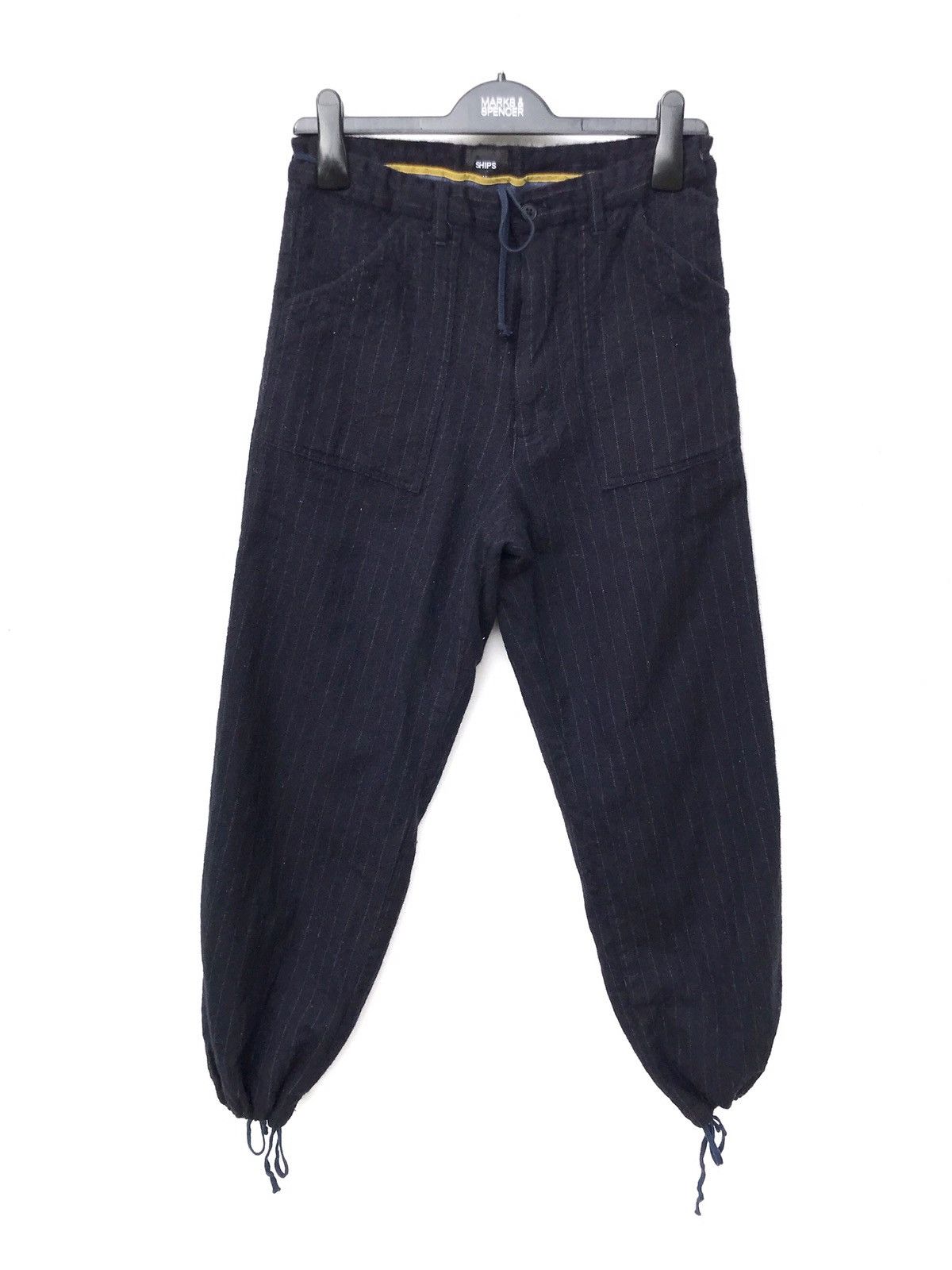 SHIPS Ships Drawstring Stripes Fatigue Trousers Pants Size US 27 - 1 Thumbnail